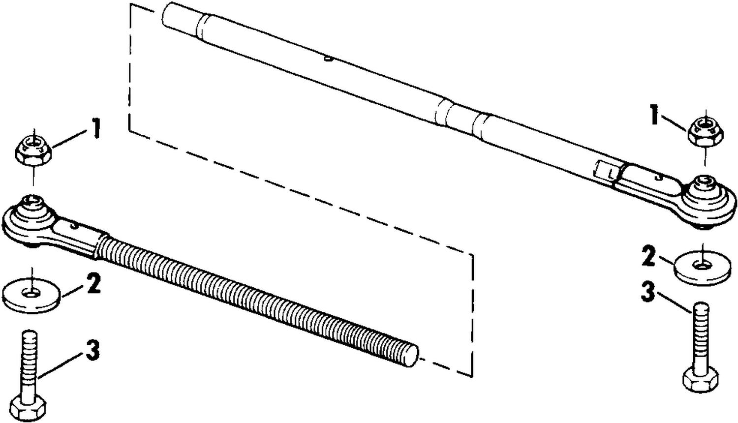 ADJUSTABLE TIE BAR KIT - 40 THRU V-8 DUAL ENGINE