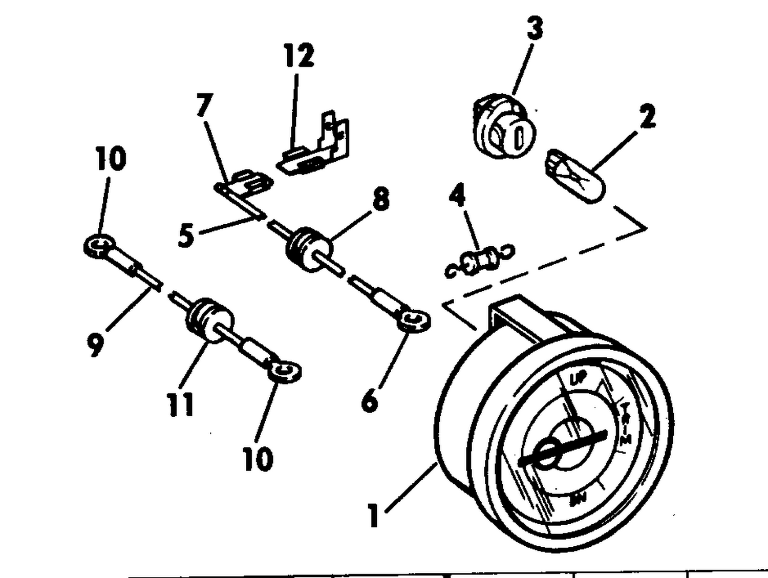 TRIM POSITION INDICATOR GAUGE KIT 55 THRU 140