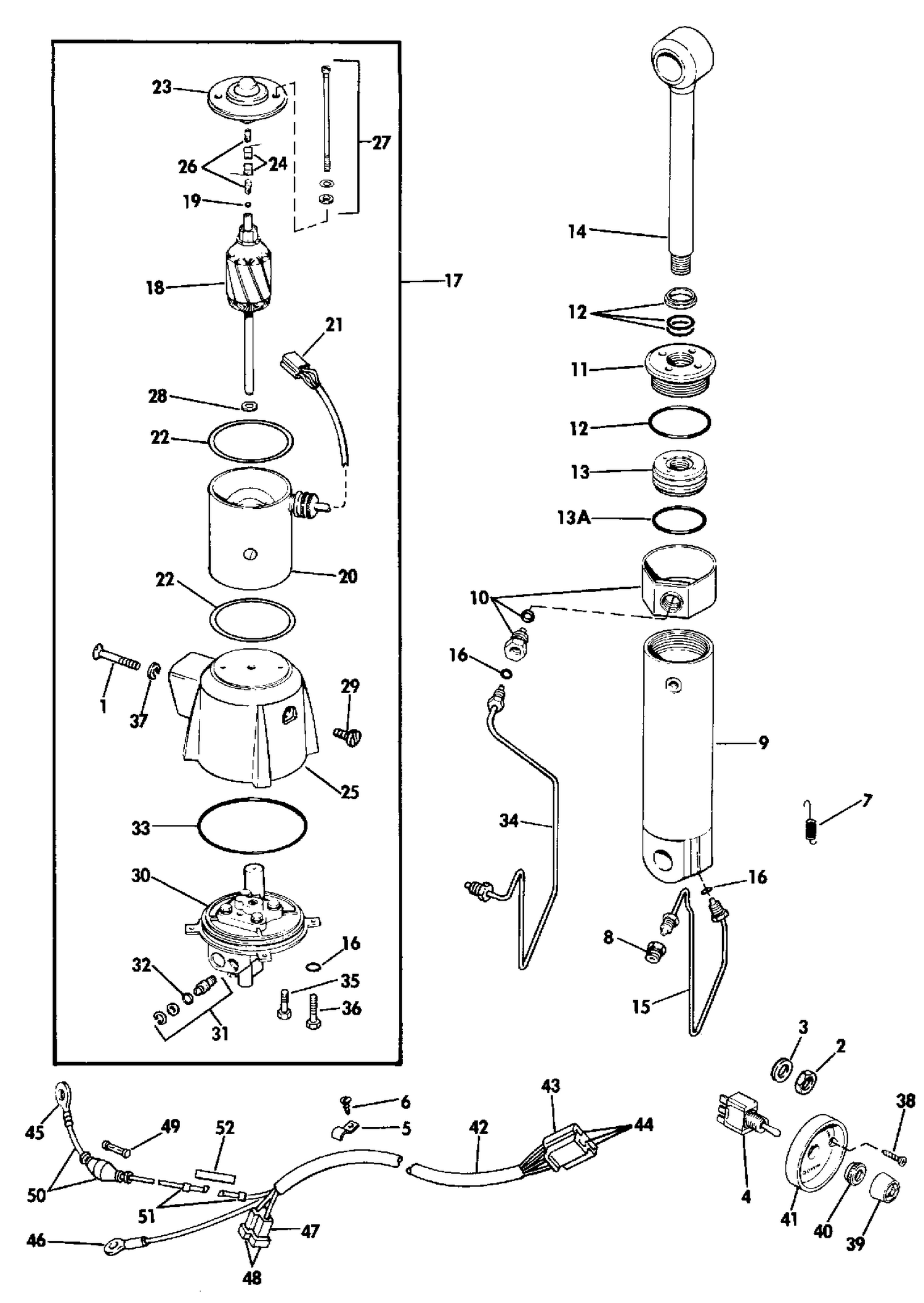 POWER TILT KIT ASSEMBLY 60 THRU 110