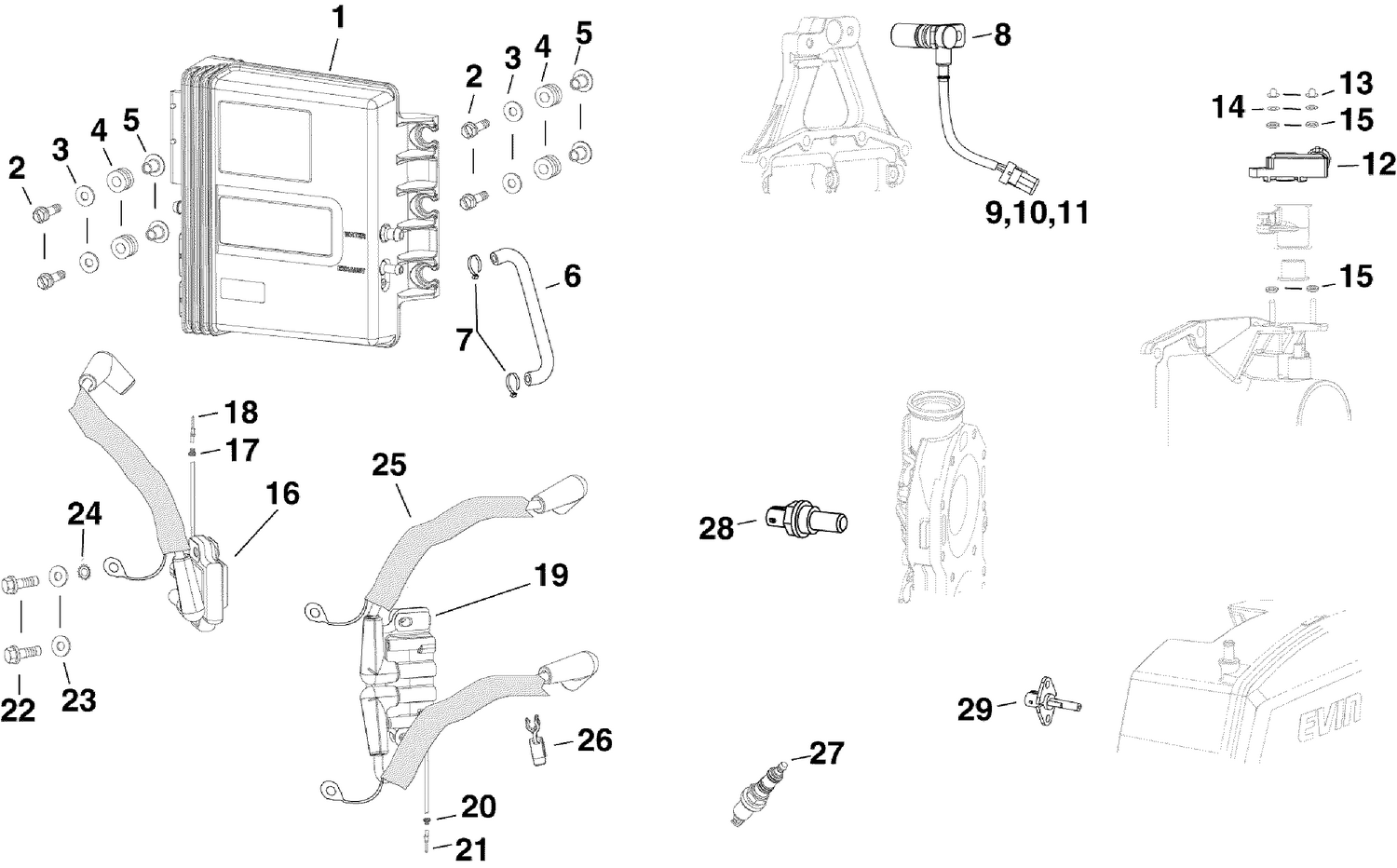 EMM, SENSORS, IGNITION COILS & SPARK PLUGS