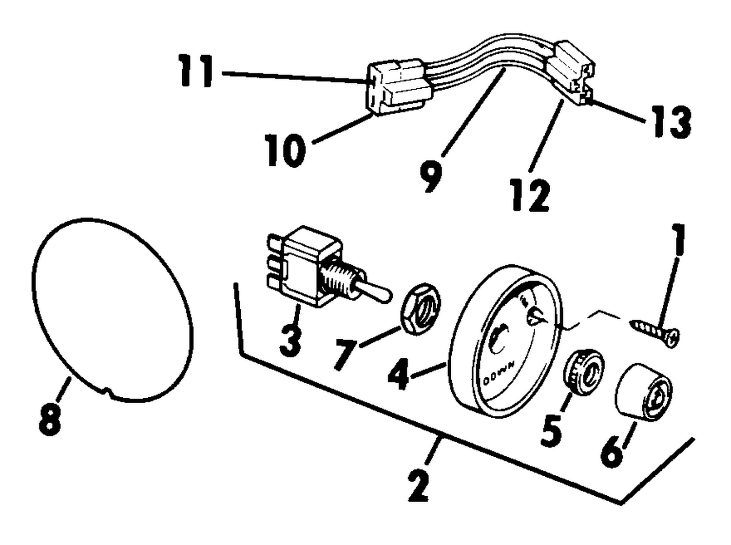 TRIM/TILT SWITCH CONVERSION KIT P/N 174290