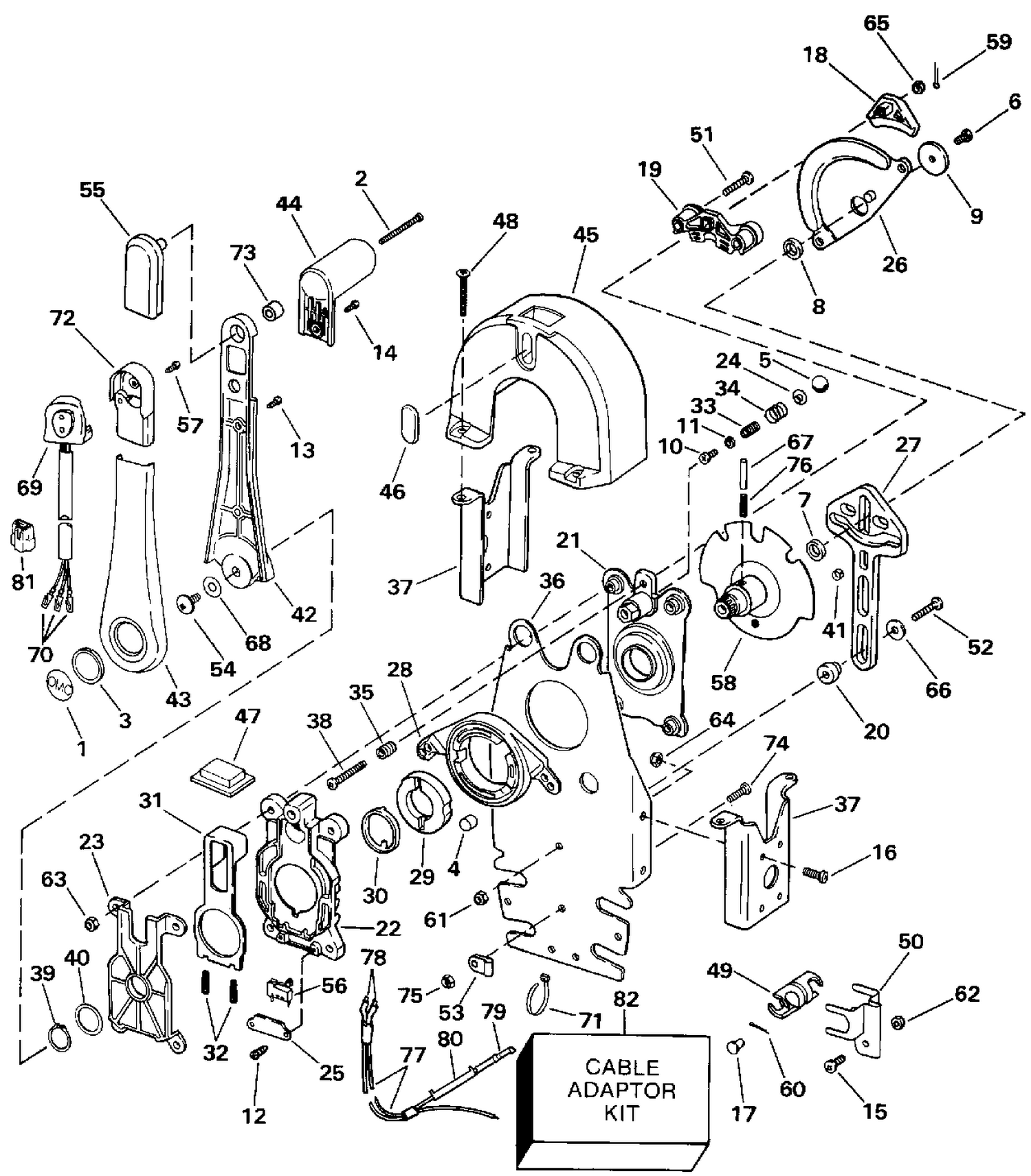 REMOTE CONTROL - BINNACLE - SINGLE LEVER