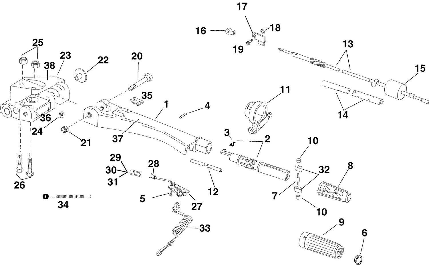 TILLER ARM