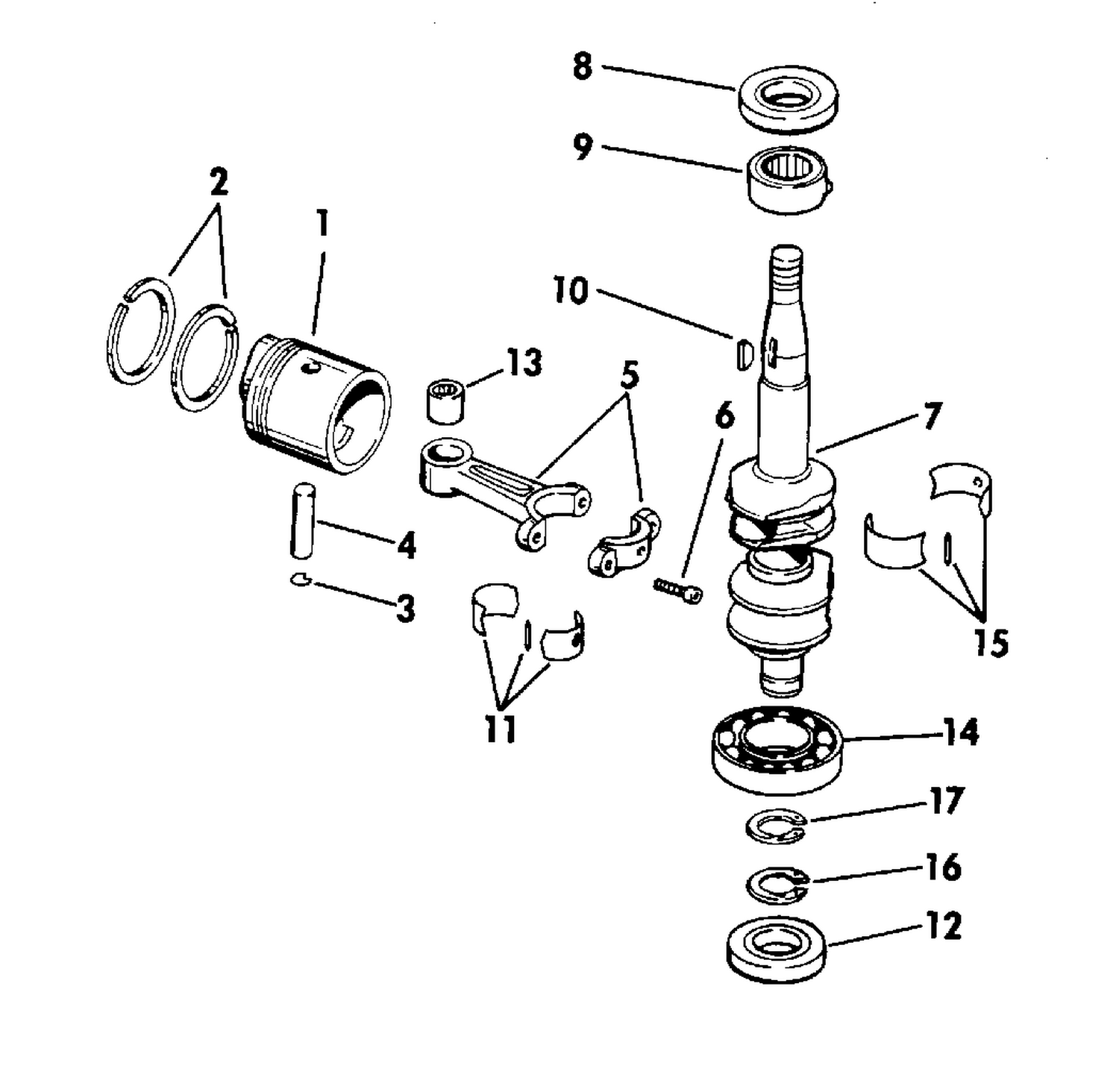 CRANKSHAFT AND PISTON