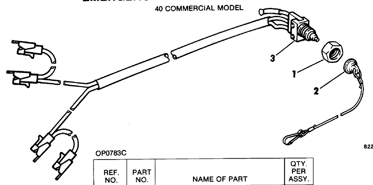 EMERGENCY IGNITION CUT-OFF SWITCH 40 COMMERCIAL MODEL