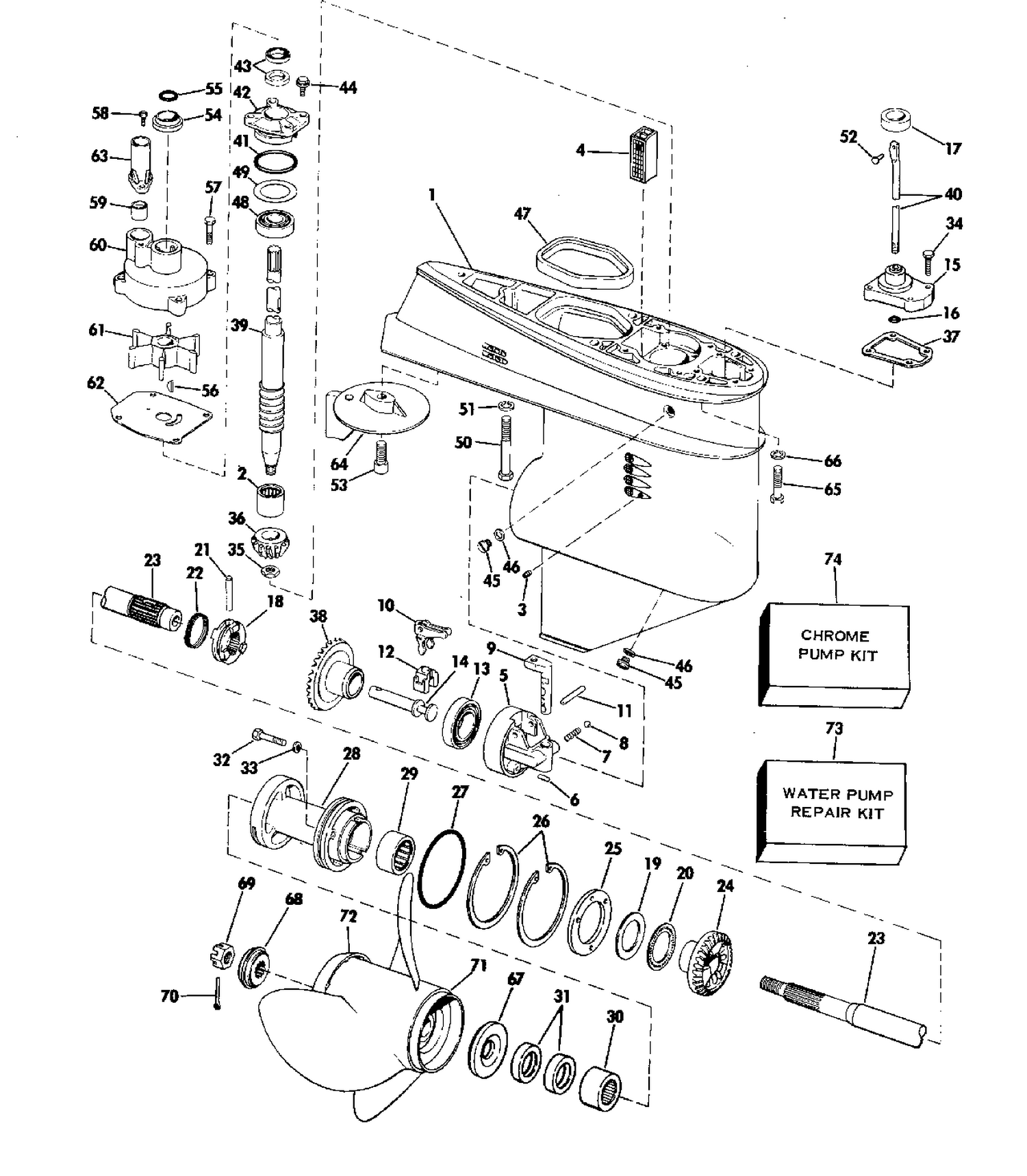 GEARCASE-15"TRANSOM