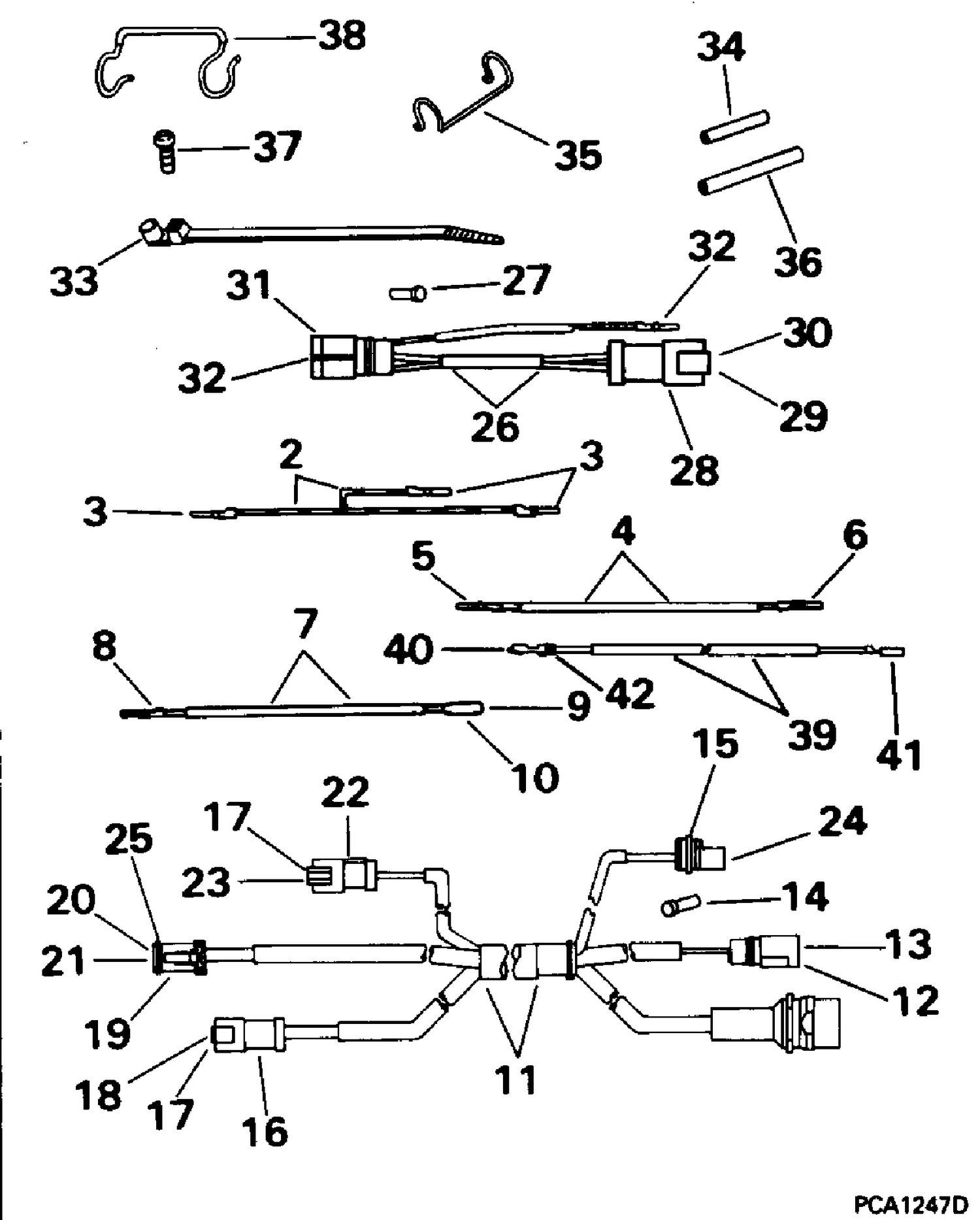 ENGINE CABLE ADAPTER KIT - 96 BOAT TO 95 ENGINE
