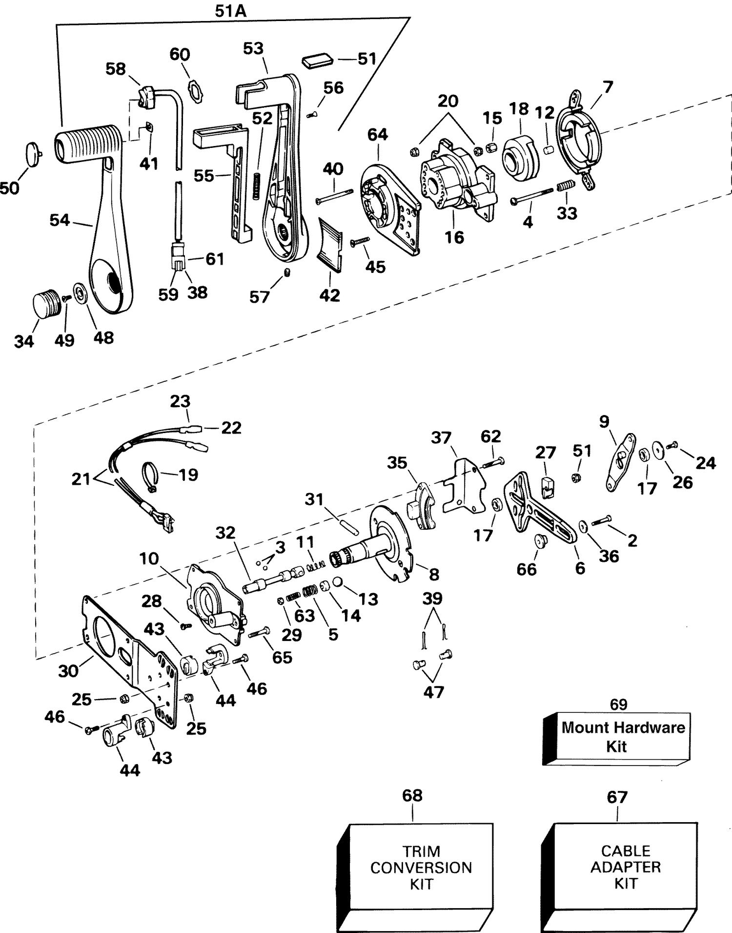 REMOTE CONTROL - CONCEALED SIDE MOUNT