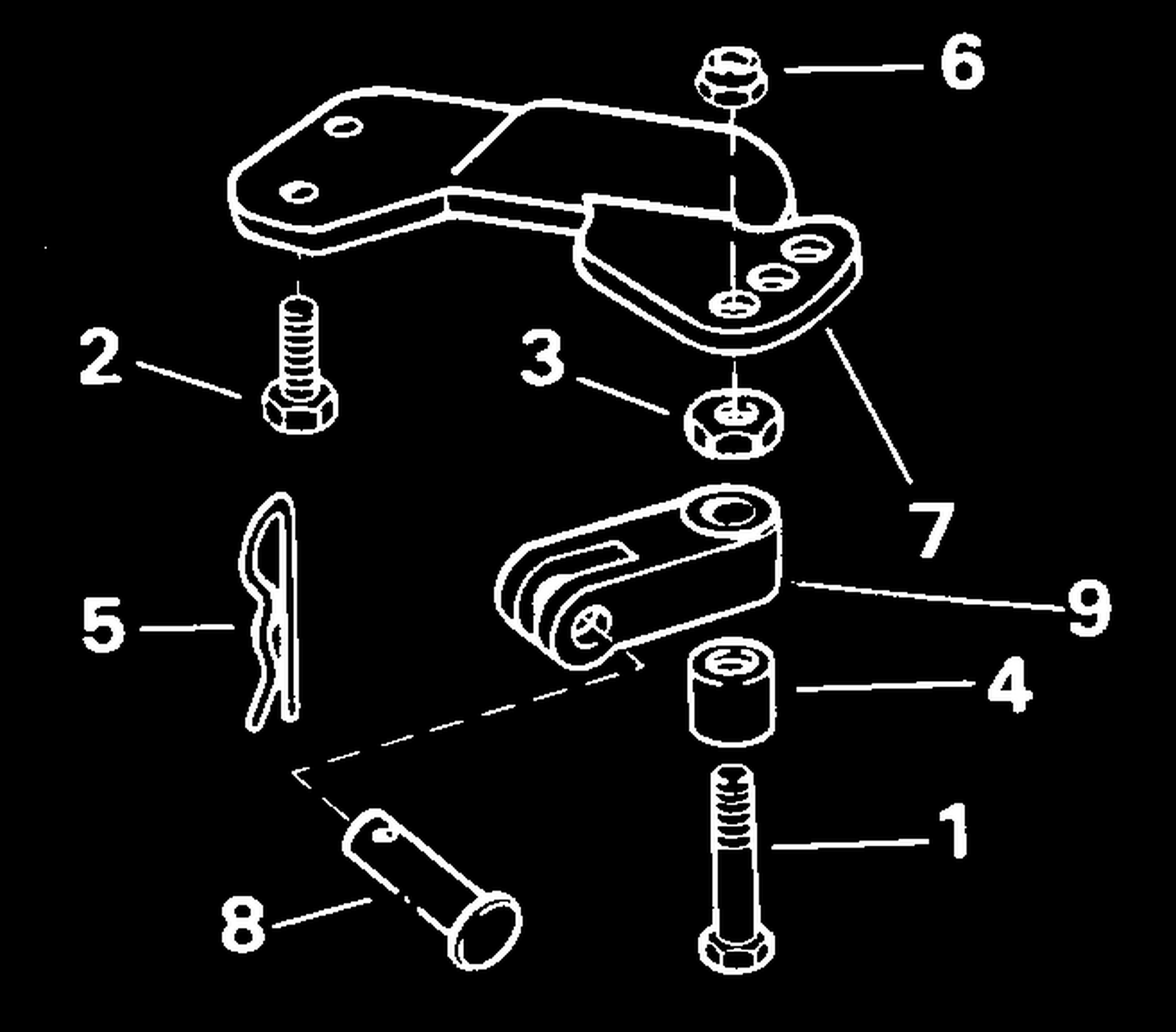 STEERING CONNECTOR KIT -- 5, 6, 8 MODELS (2-CYCLE)