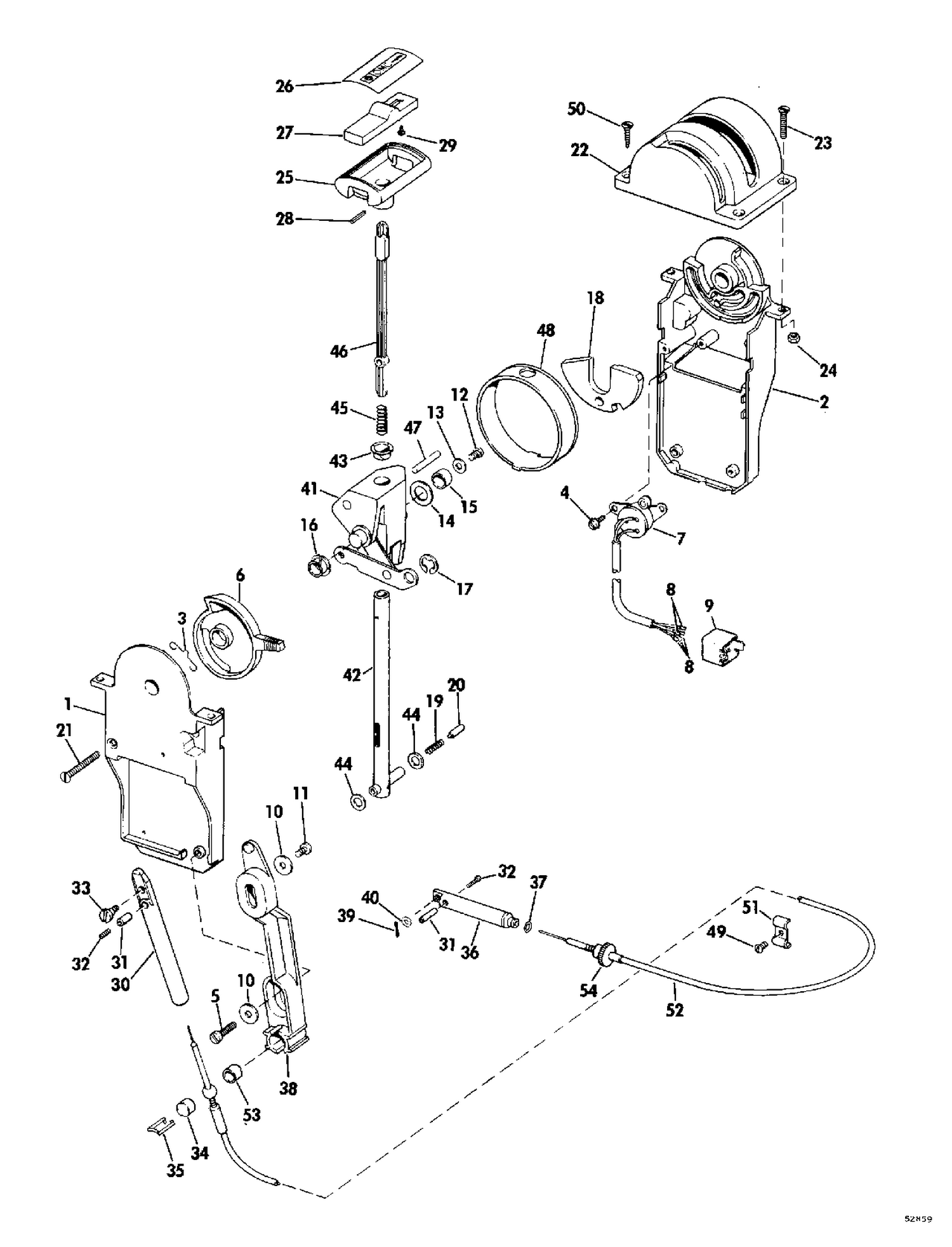 REMOTE CONTROL-BINNACLE MOUNT OPTIONAL ITEM-ALL MODELS