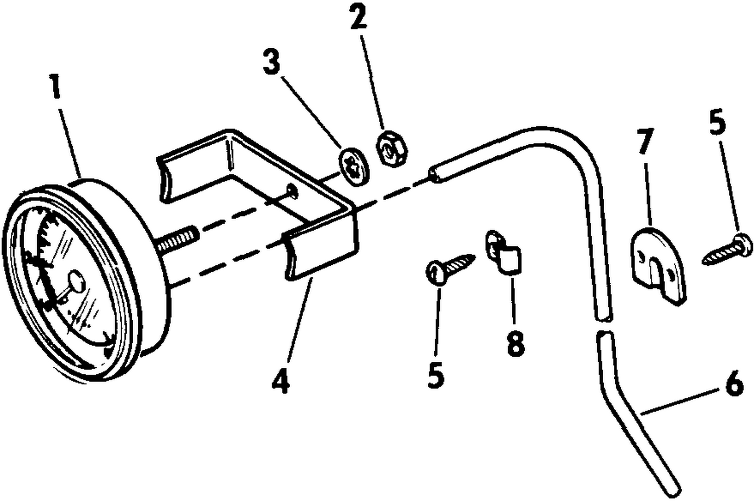 SPEEDOMETER KIT - FLUSH MOUNT  KILOMETER PER HOUR ONLY