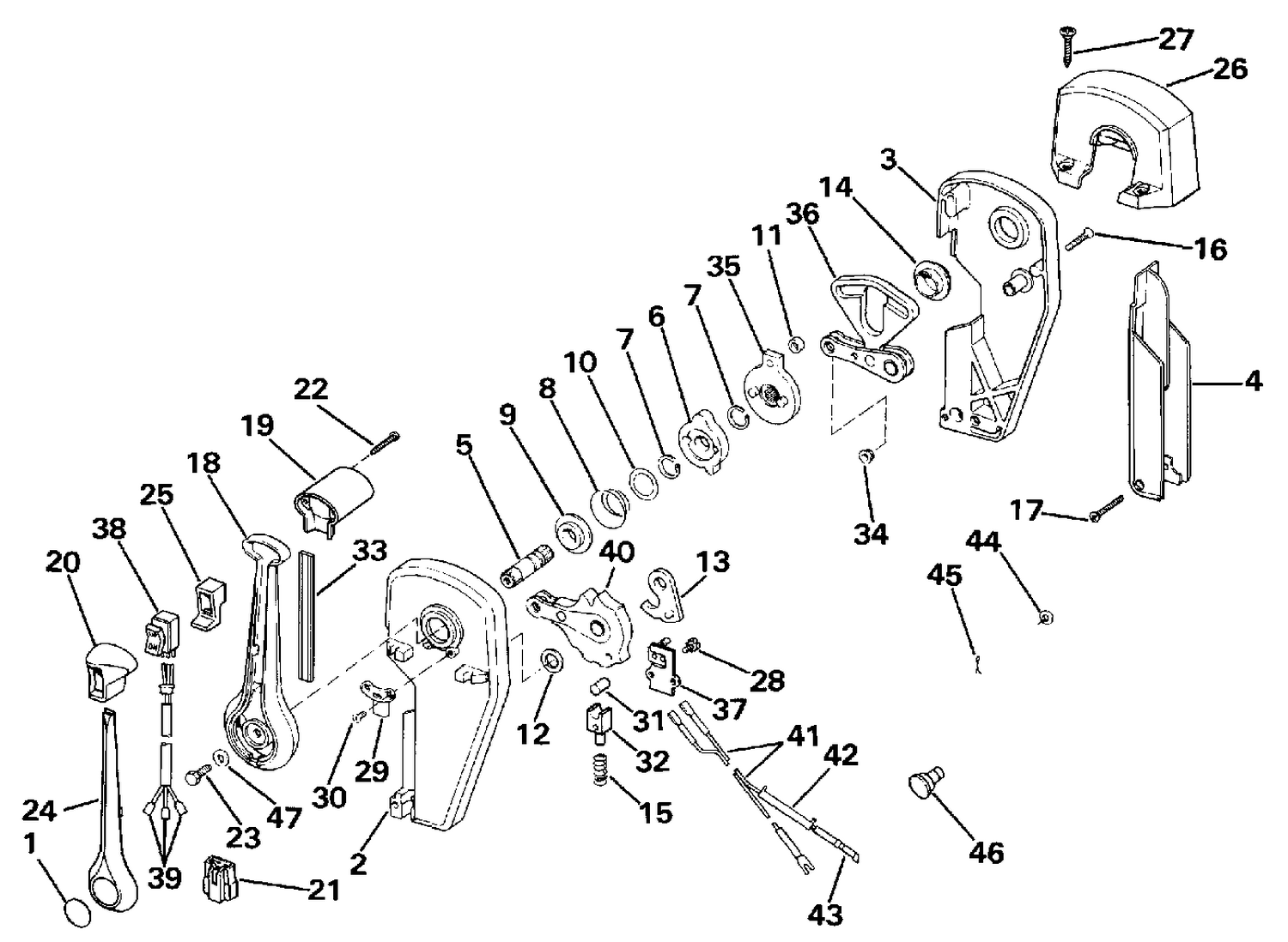 REMOTE CONTROL ASSEMBLY - BINNACLE MOUNT
