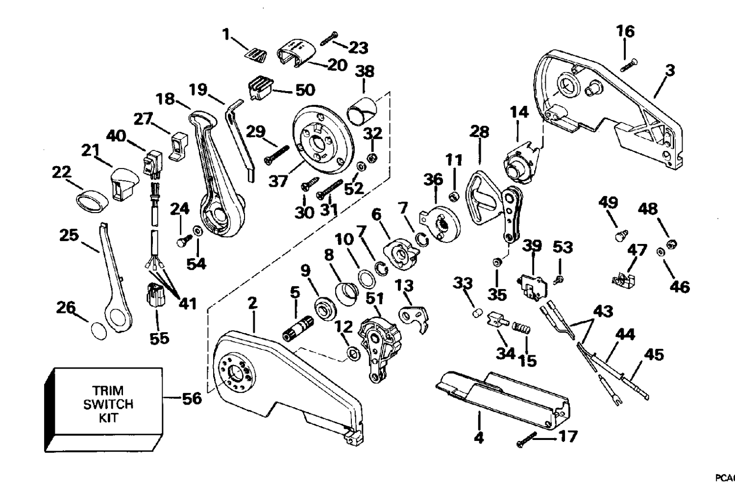 REMOTE CONTROL ASSEMBLY - CONCEALED SIDE MOUNT