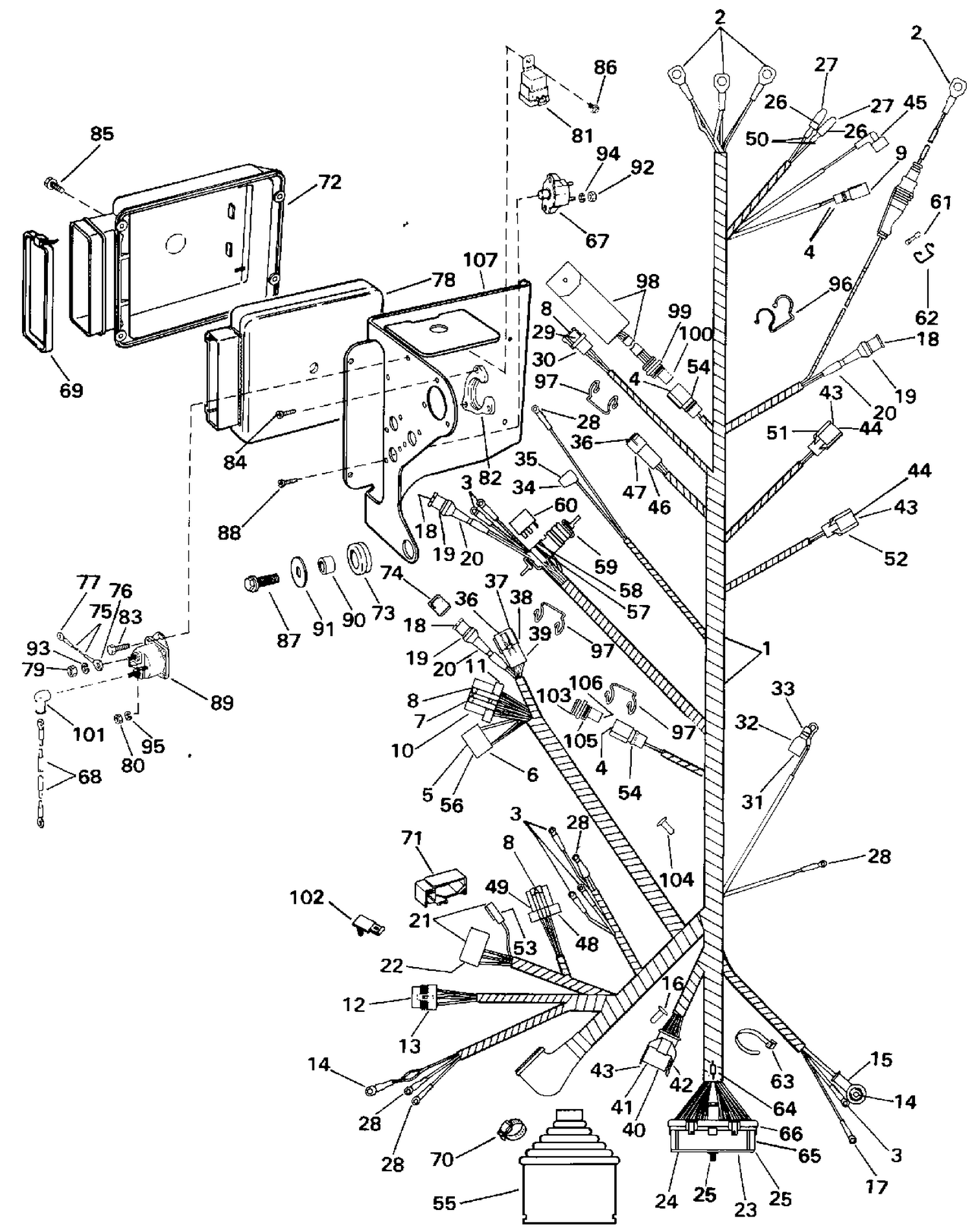 ENGINE WIRE HARNESS & BRACKET
