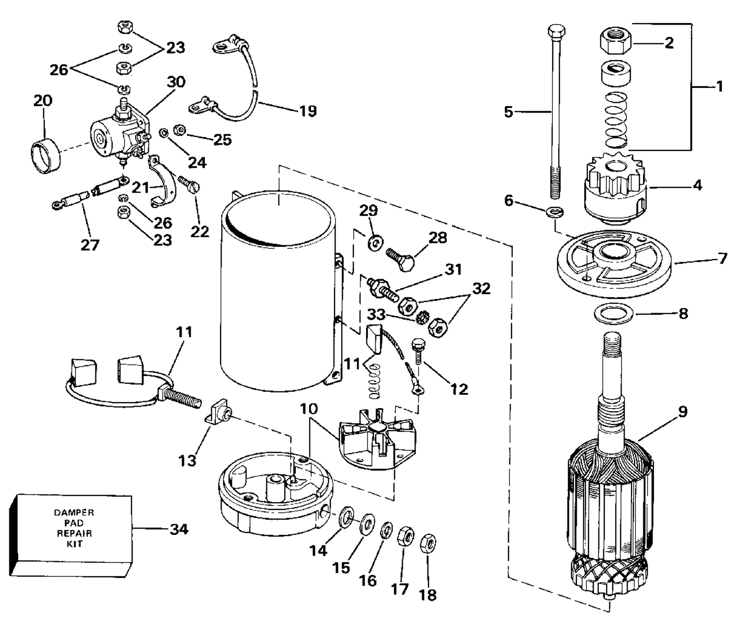 ELECTRIC STARTER & SOLENOID AMERICAN BOSCH 08142-23-MO30SM