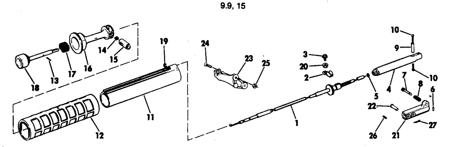 SHIFT HANDLE KIT 9.9,15