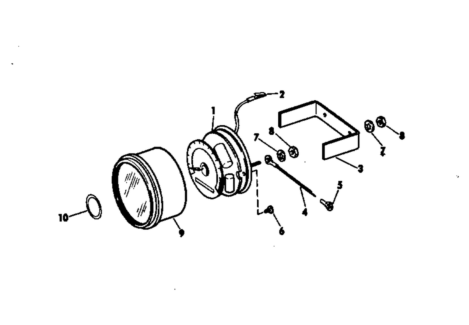 TACHOMETER KIT-FLUSH MOUNT PART NO.171741