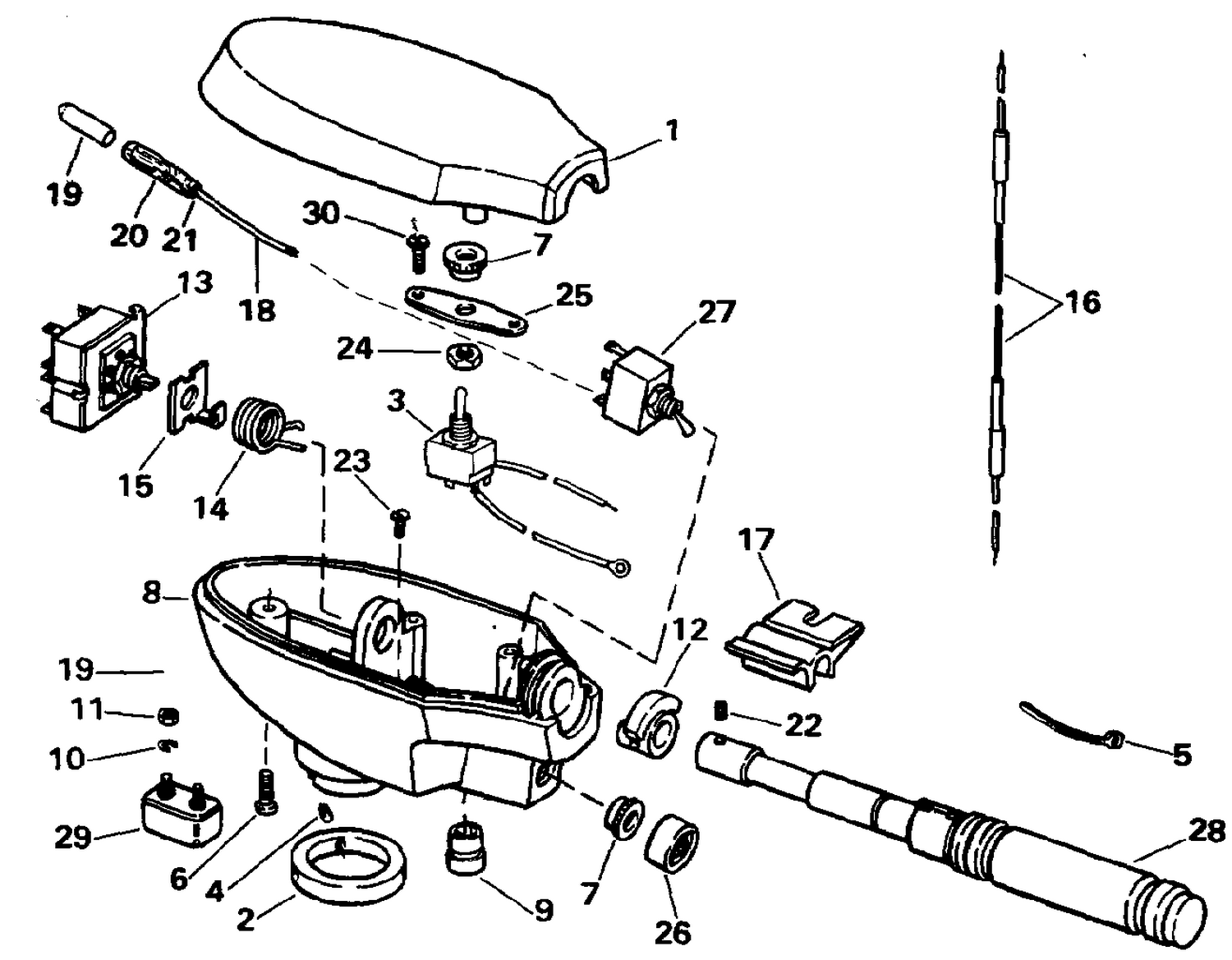 CONTROL HOUSING GROUP / HAND STEERING MODEL