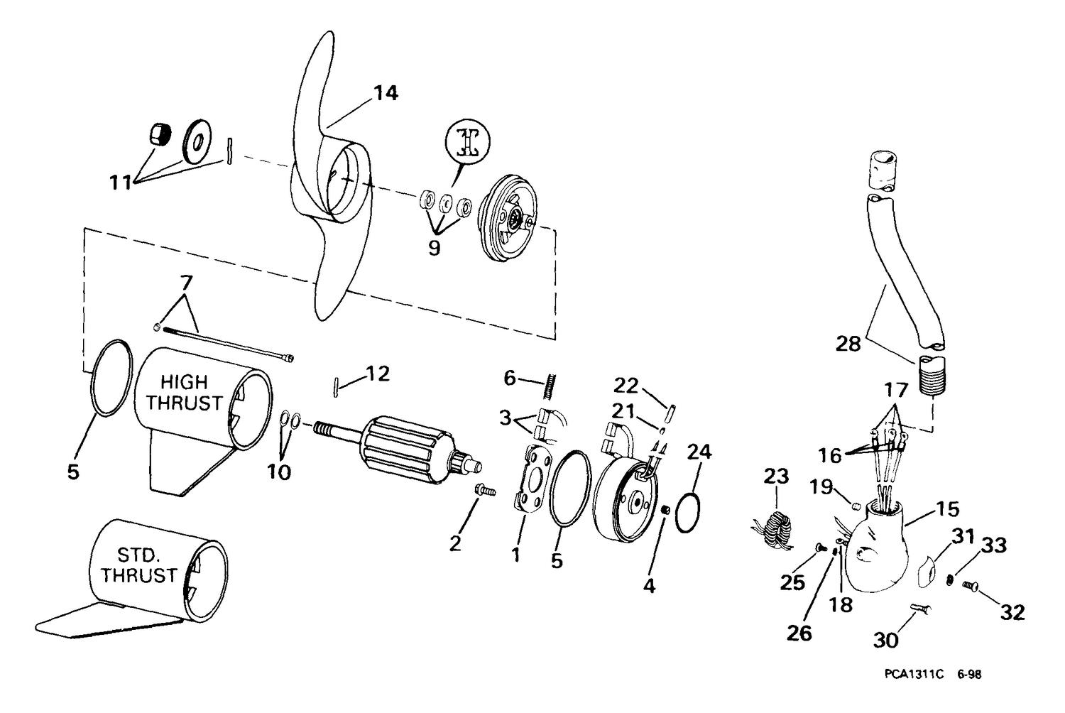 MOTOR & ADAPTER GROUP/24 VOLT -- PWM
