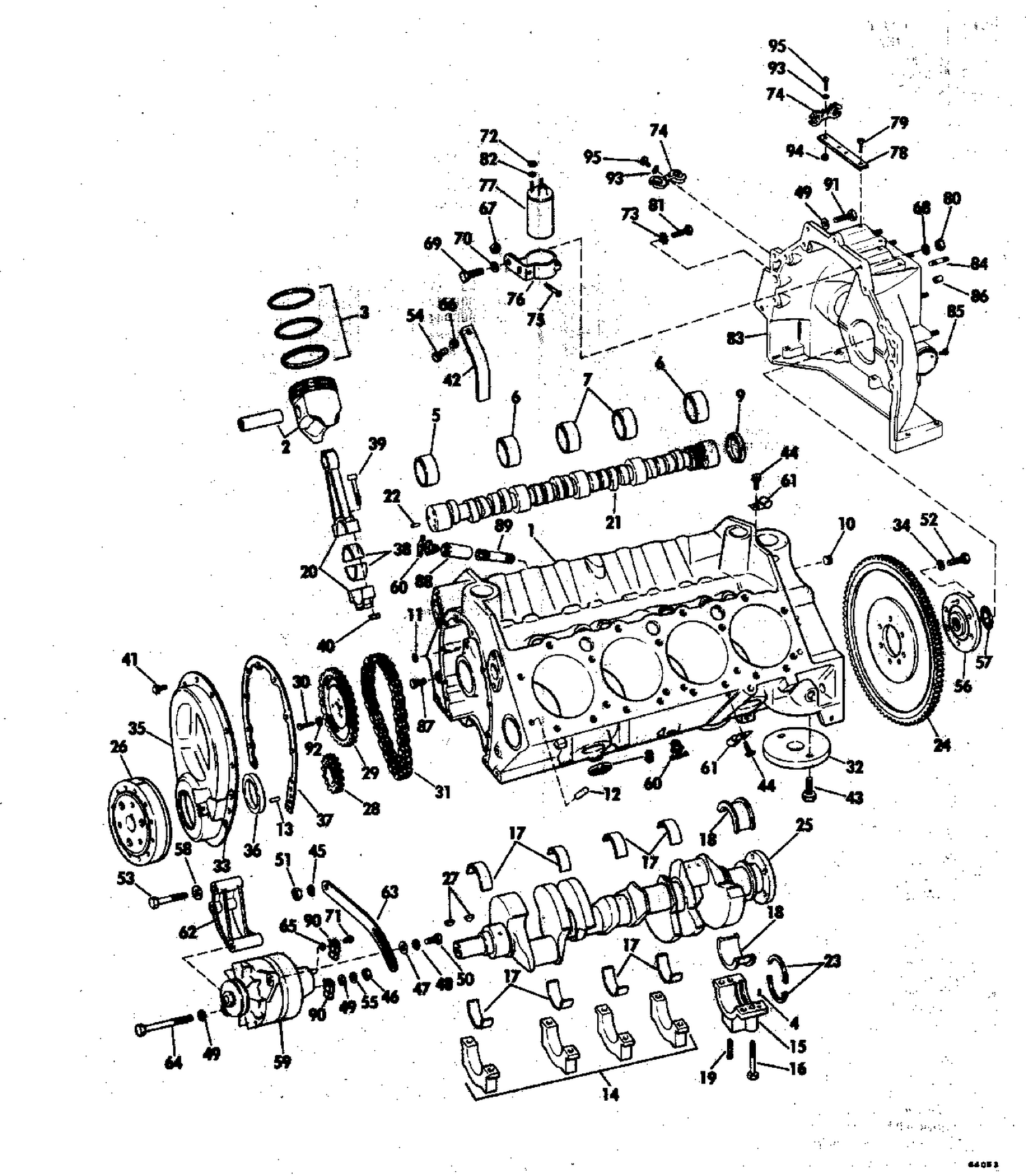 CRANKCASE GROUP 225 HP STERN DRIVE