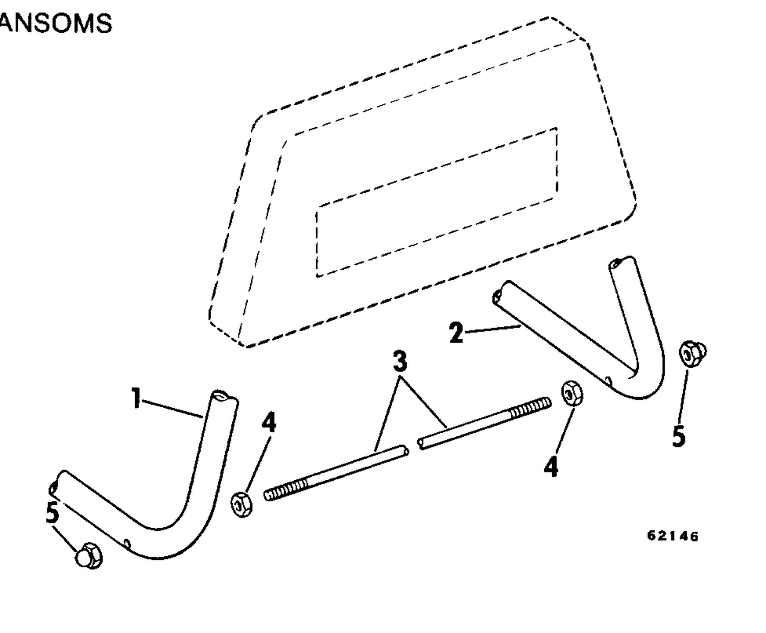 DISPLAY STAND LEG KIT EXTRA LONG TRANSOMS