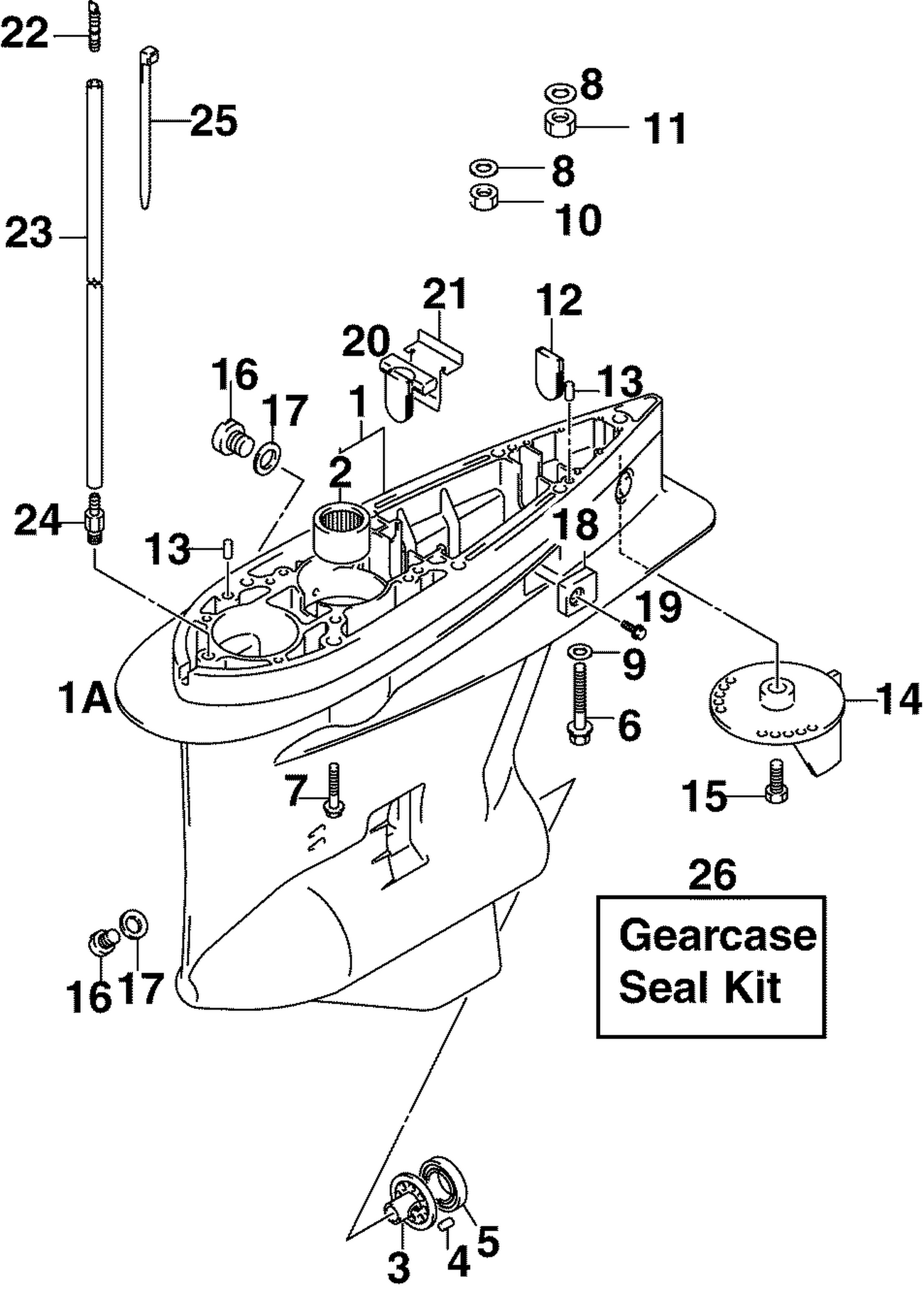 GEARCASE - COUNTER ROTATION