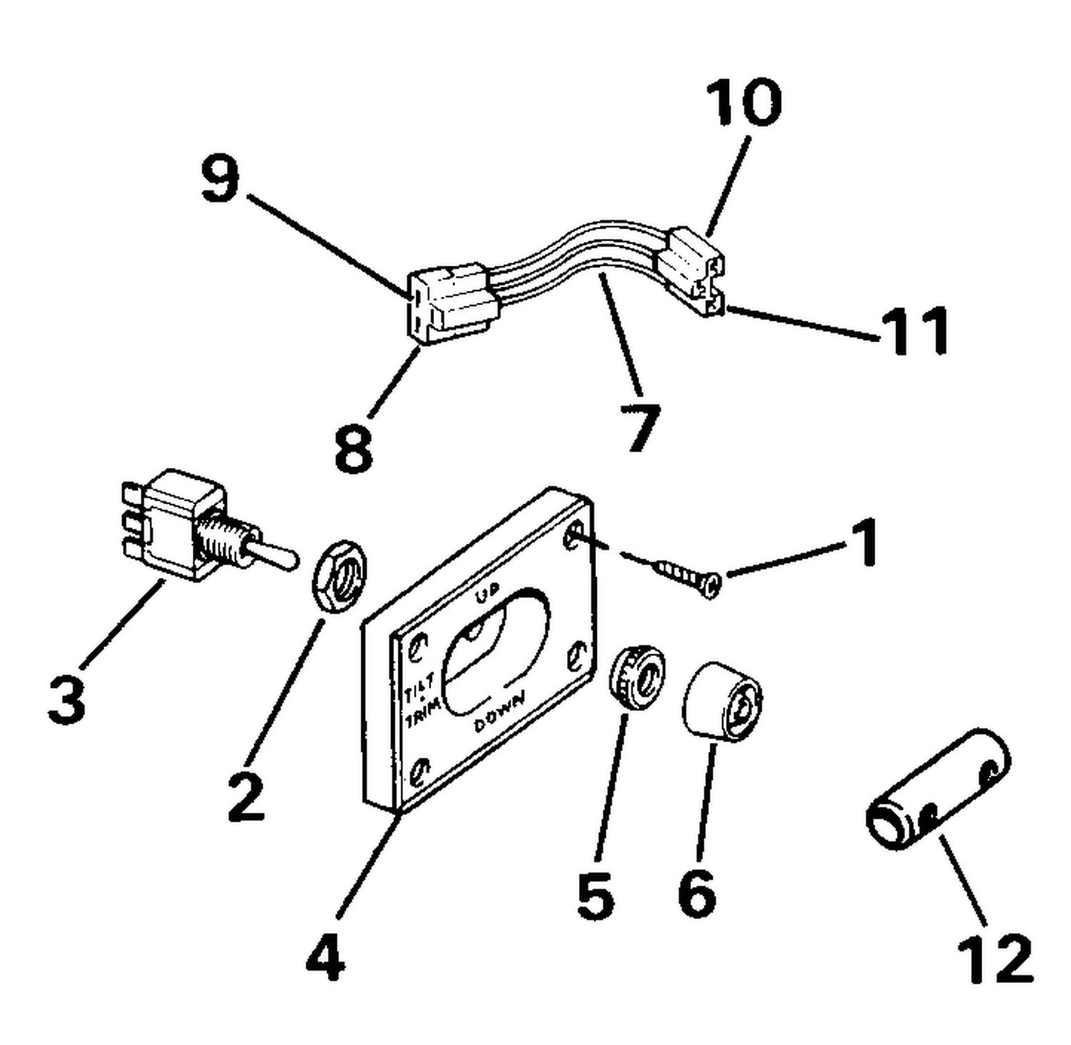 TRIM/TILT SWITCH CONVERSION KIT-DUAL ENGINE