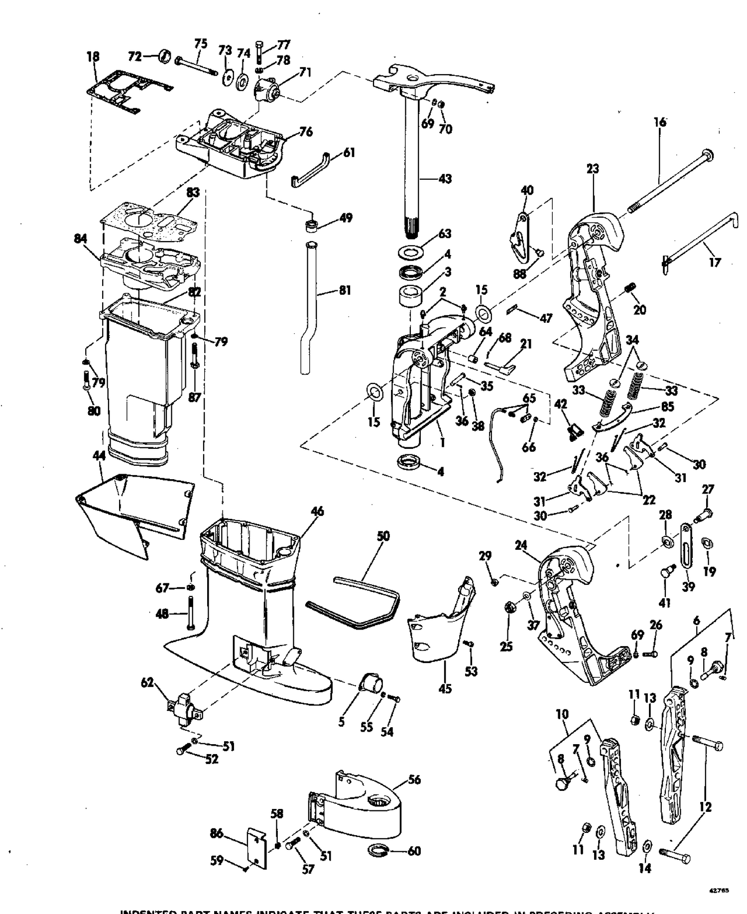 EXHAUST HOUSING - 15" TRANSOM