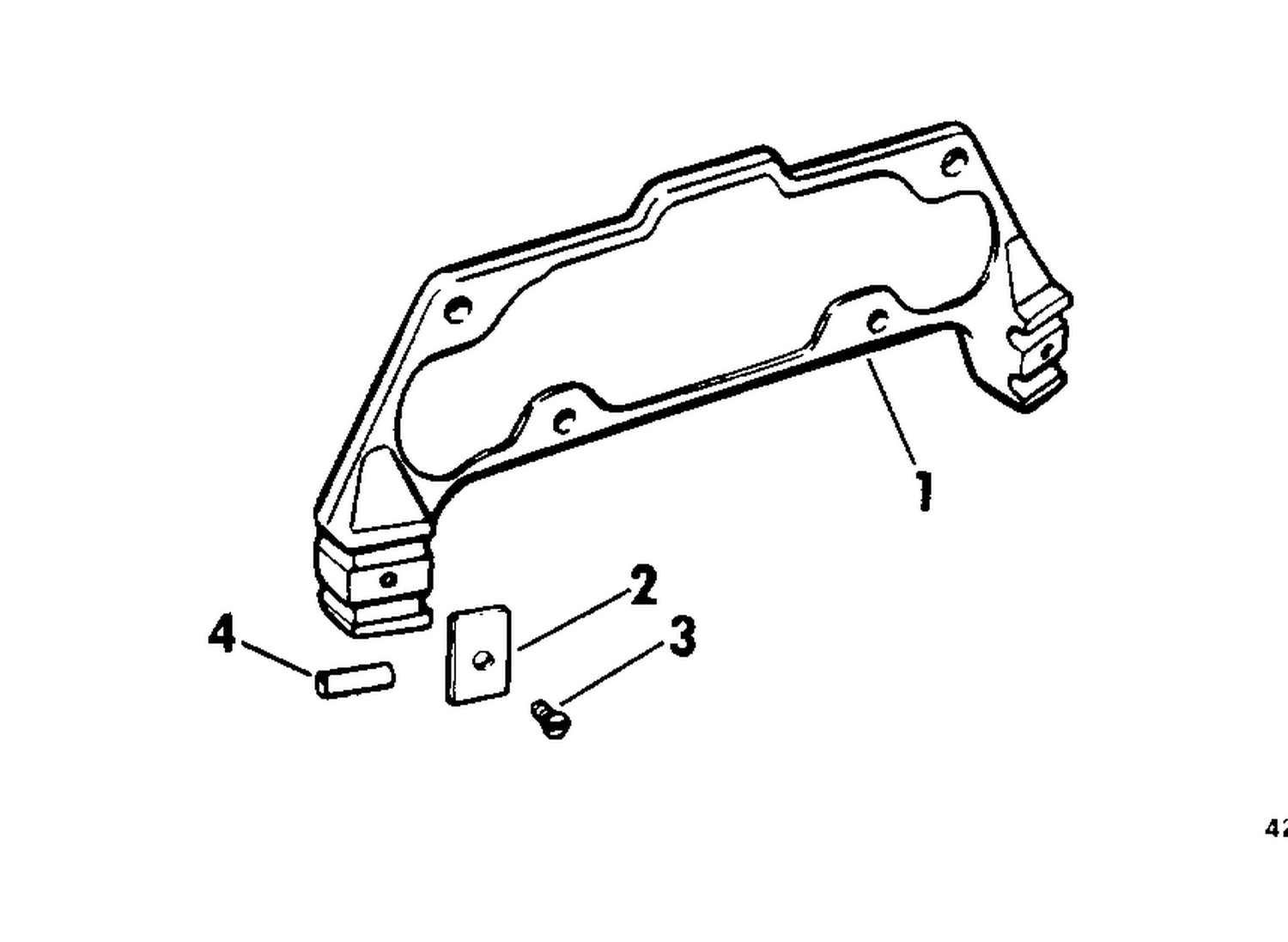 TRANSOM PLATE KIT 4 THRU 40 HP