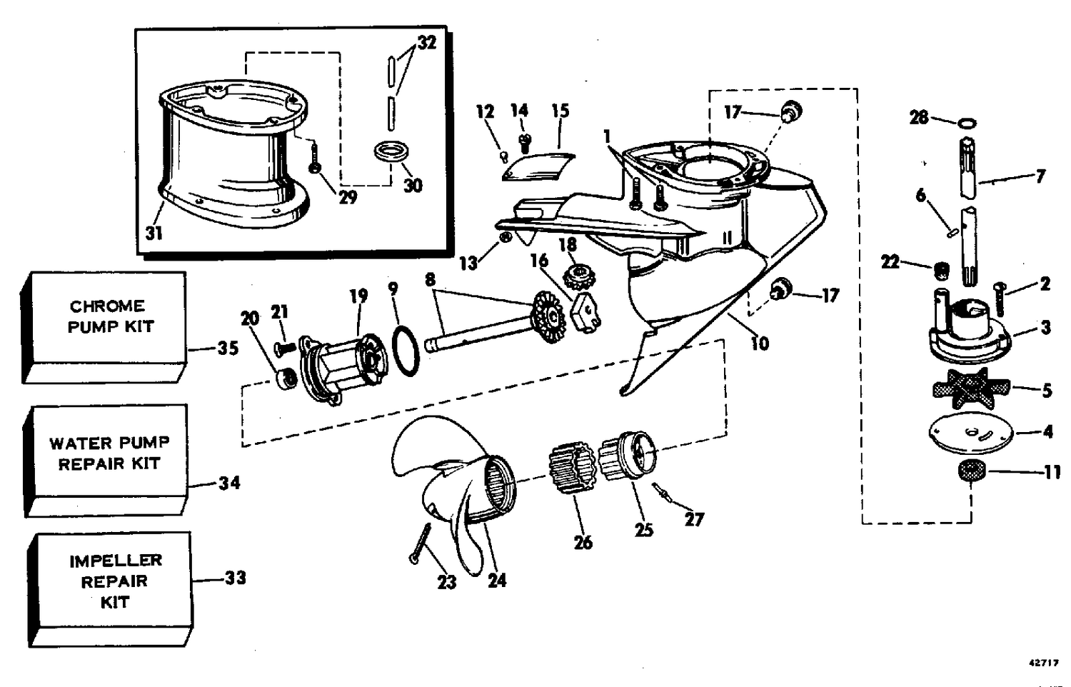 GEARCASE-WEEDLESS DRIVE