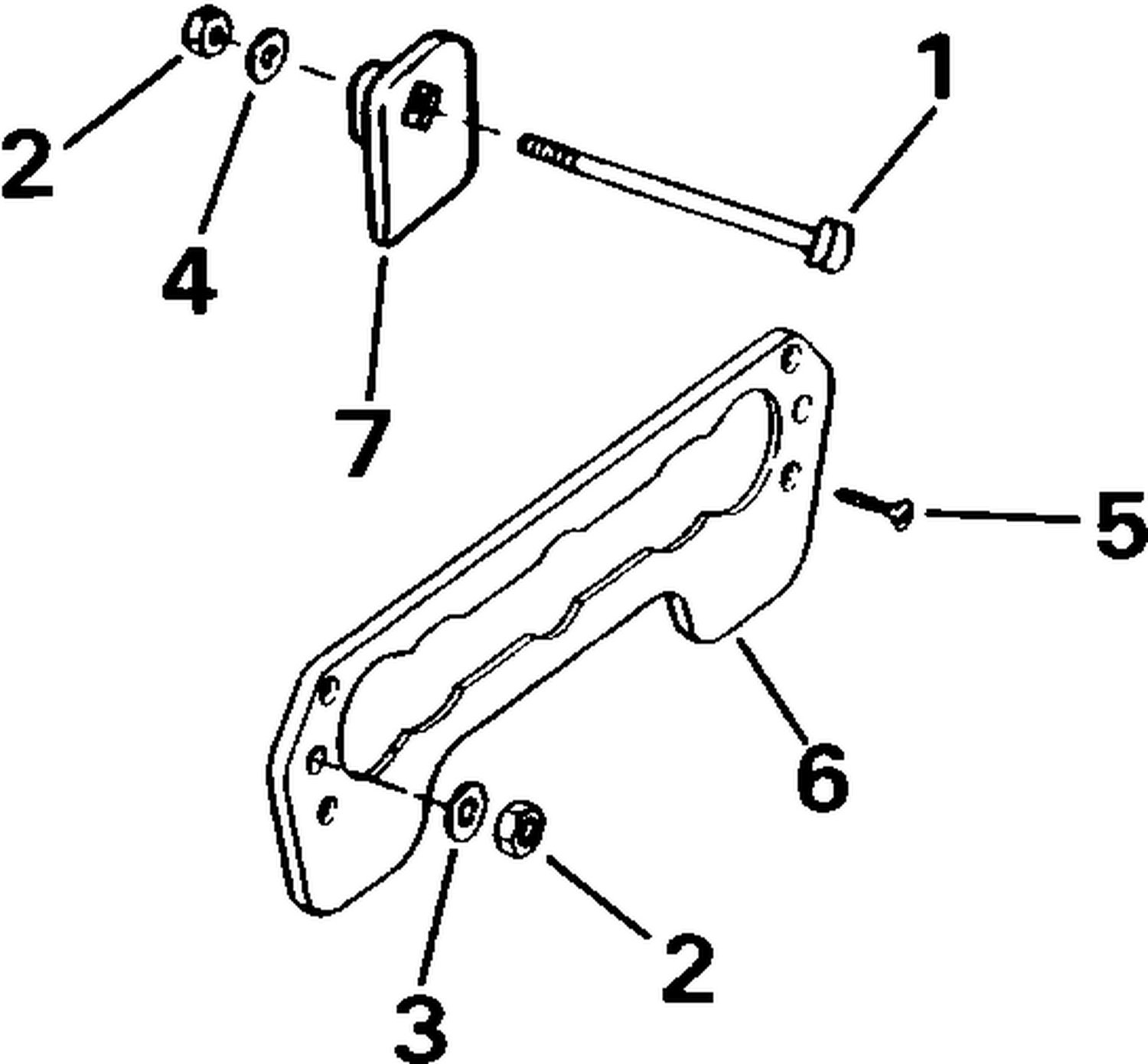 TRANSOM MOUNT KIT - ROPE START ONLY