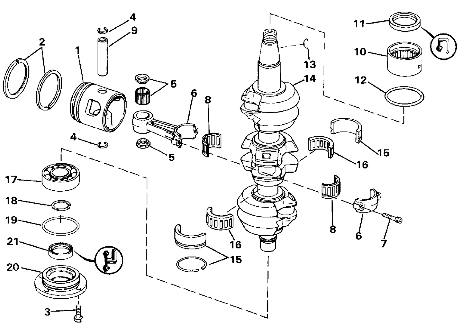 CRANKSHAFT & PISTON