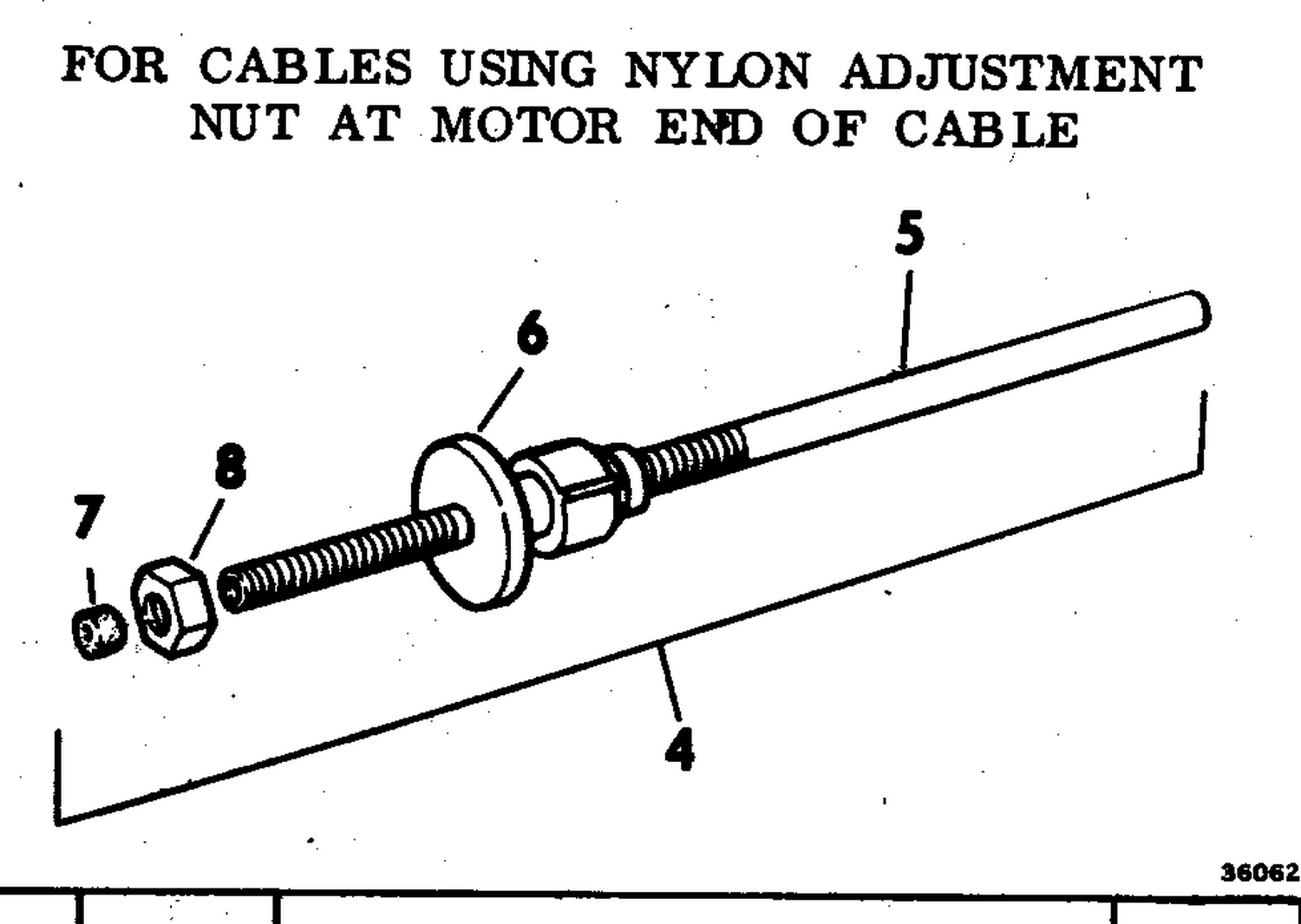 CONTROL CABLE REPAIR KITS (NYLON ADJUSTMENT NUT)