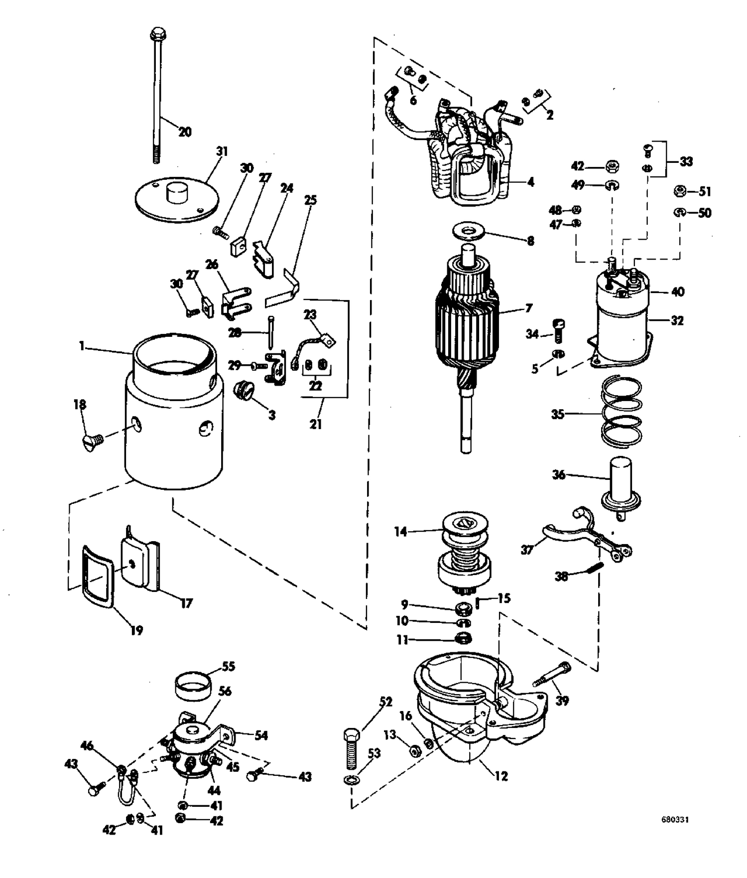 STARTER MOTOR AND SOLENOID GROUP
