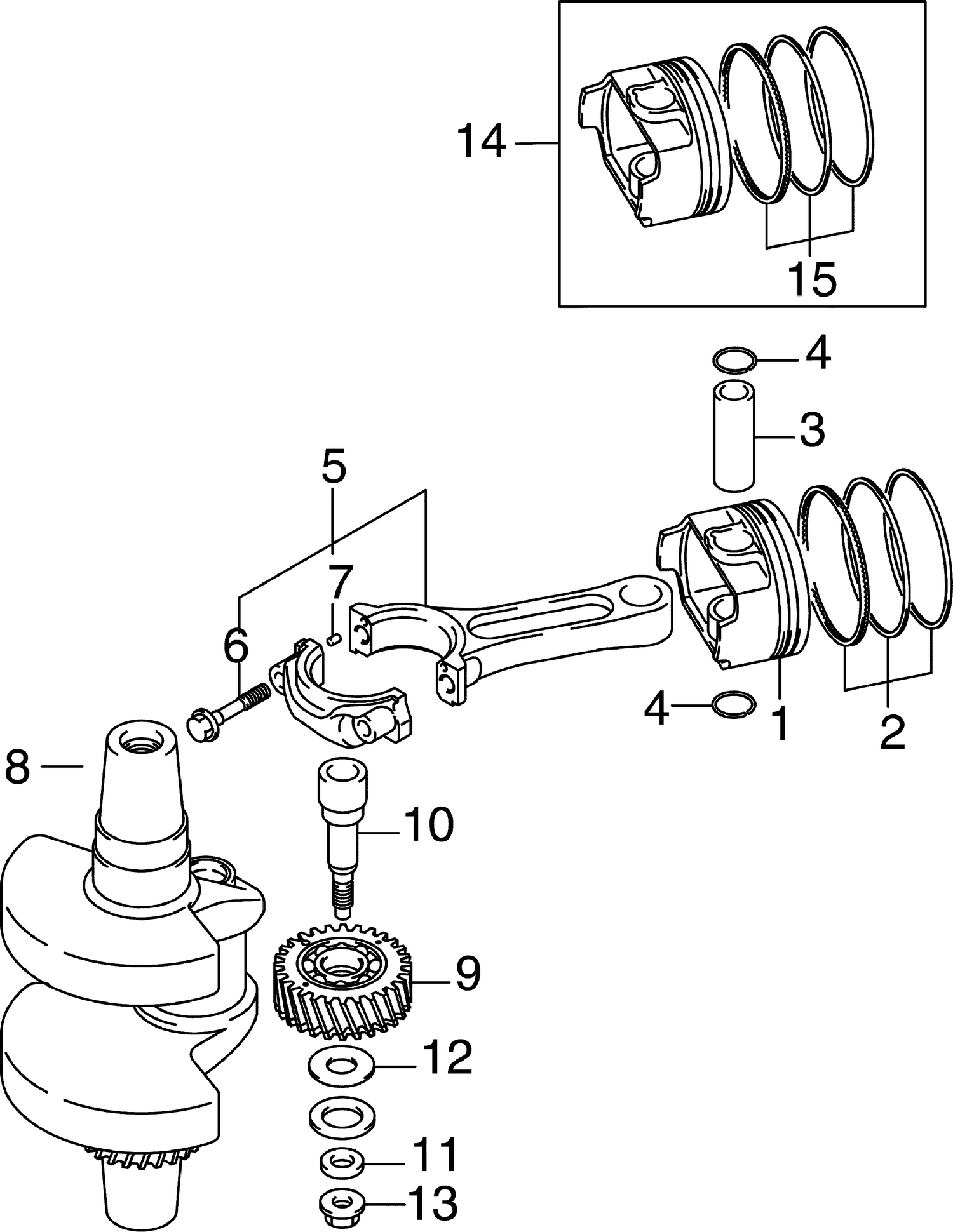 CRANKSHAFT & PISTONS