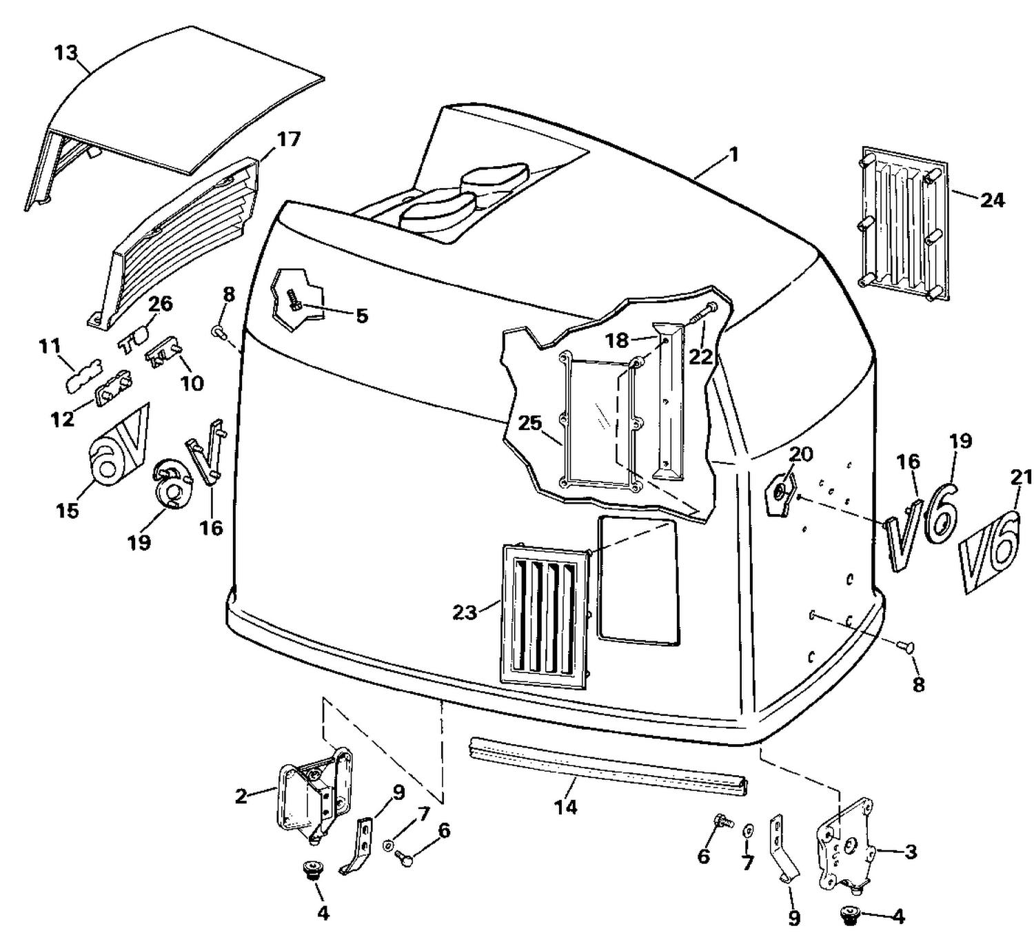 ENGINE COVER - JOHNSON - 200STL