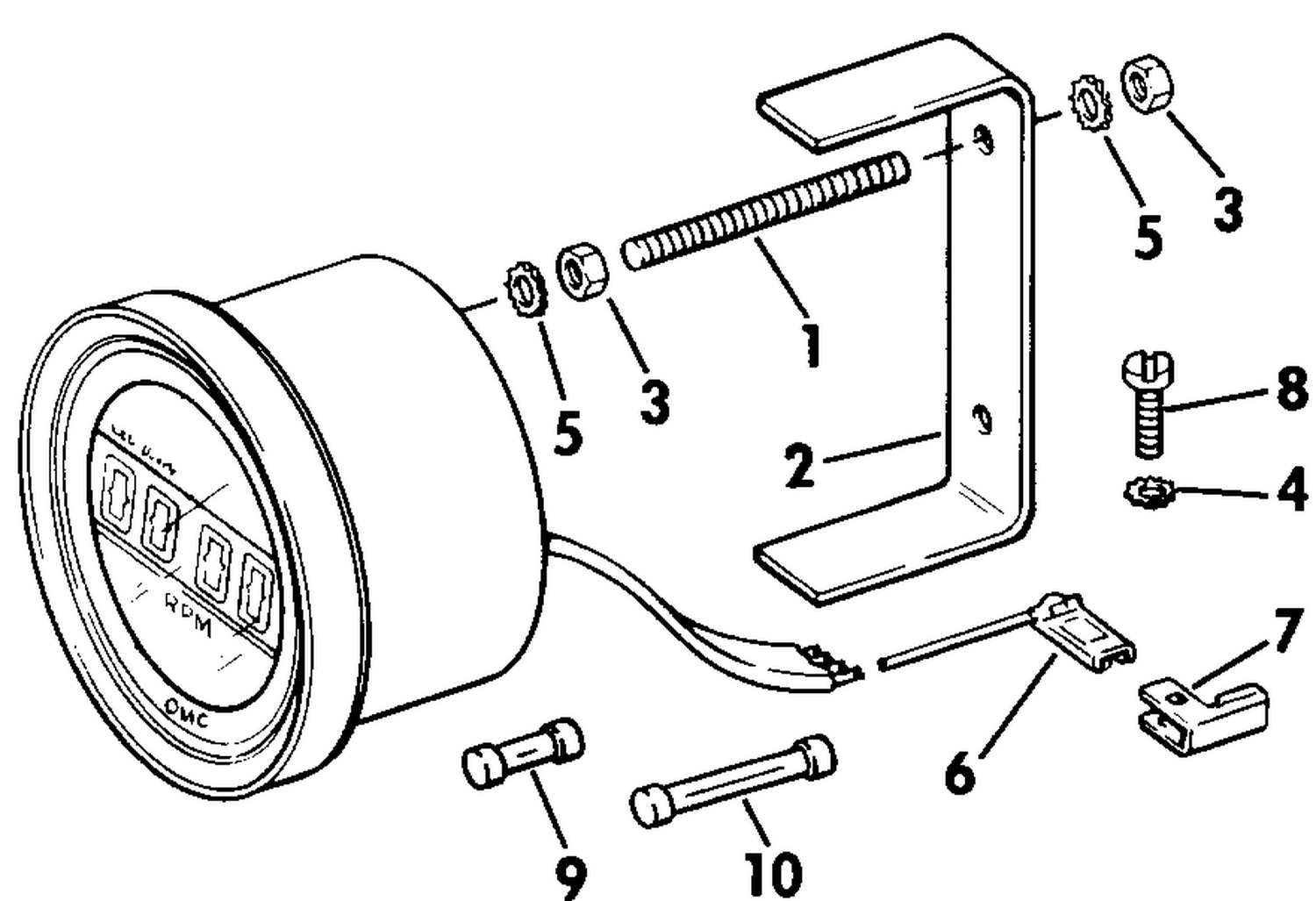 TACHOMETER - FLUSH MOUNT - DIGITAL