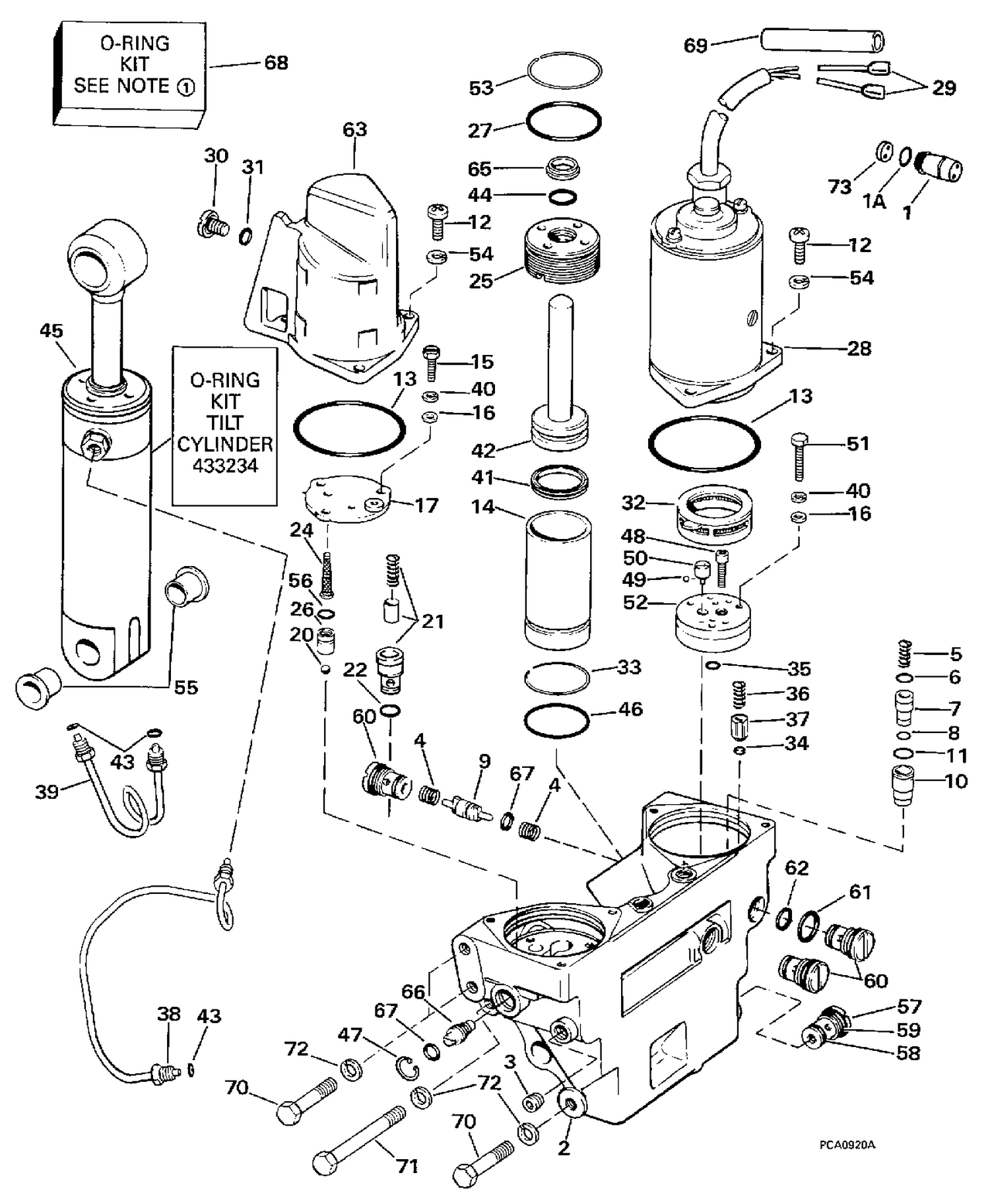 POWER TRIM/TILT HYDRAULIC ASSY.