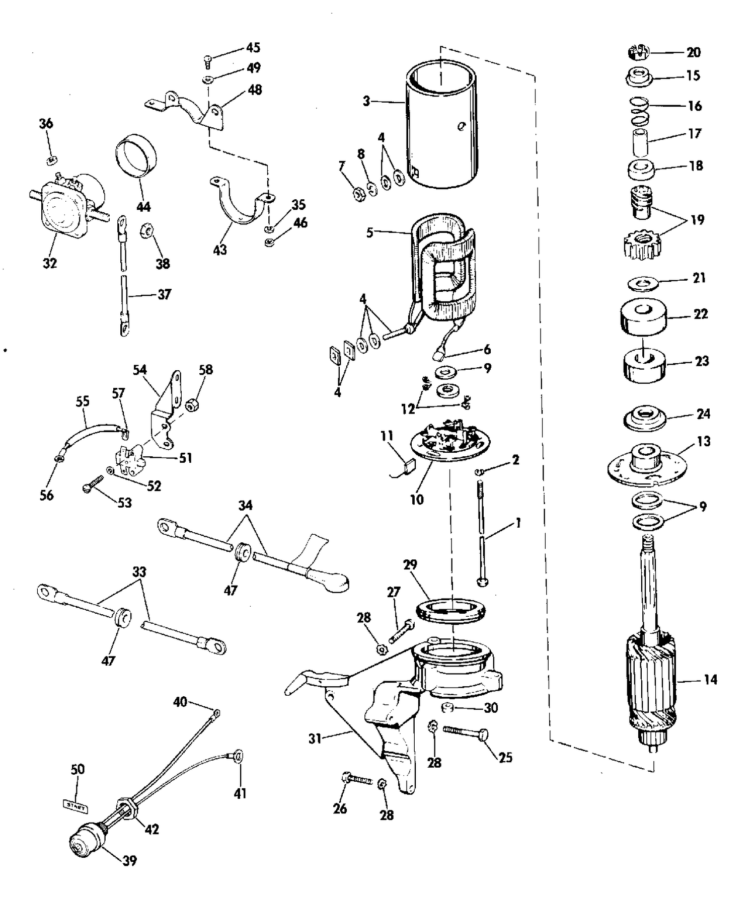 ELECTRIC STARTING KIT 25 HP STANDARD