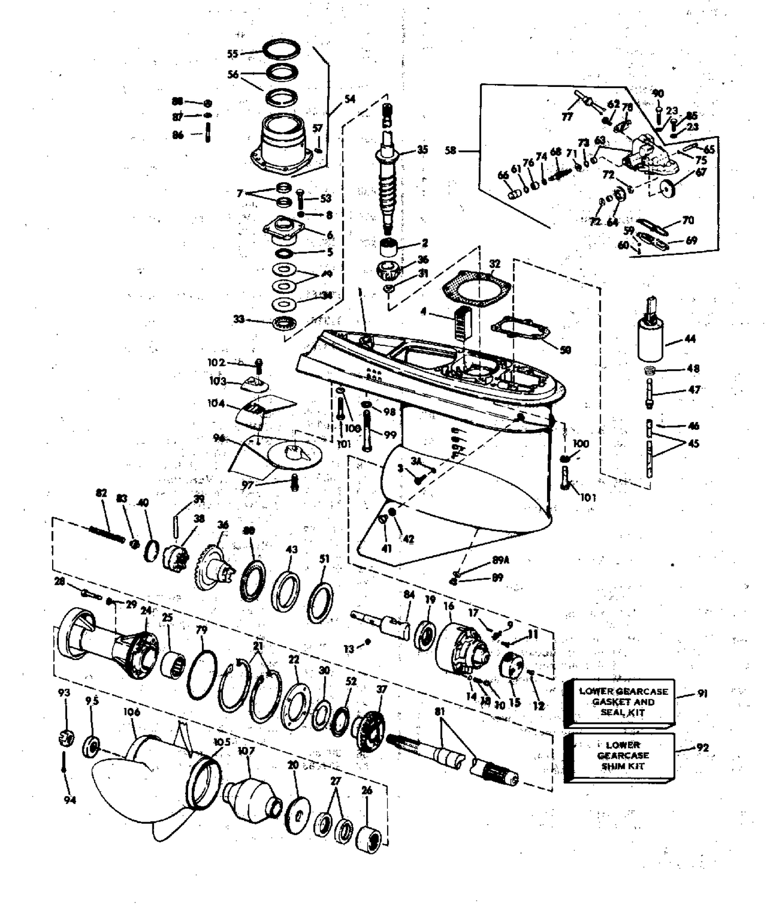 LOWER GEARCASE GROUP