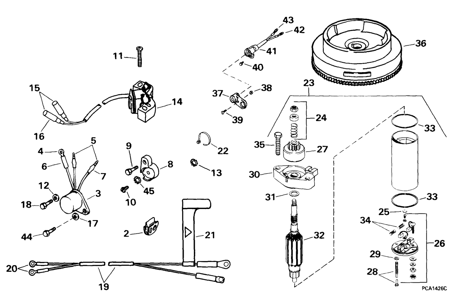 TILLER ELECTRIC START KIT -- 8, 9.9 (211CC 4-STROKE)