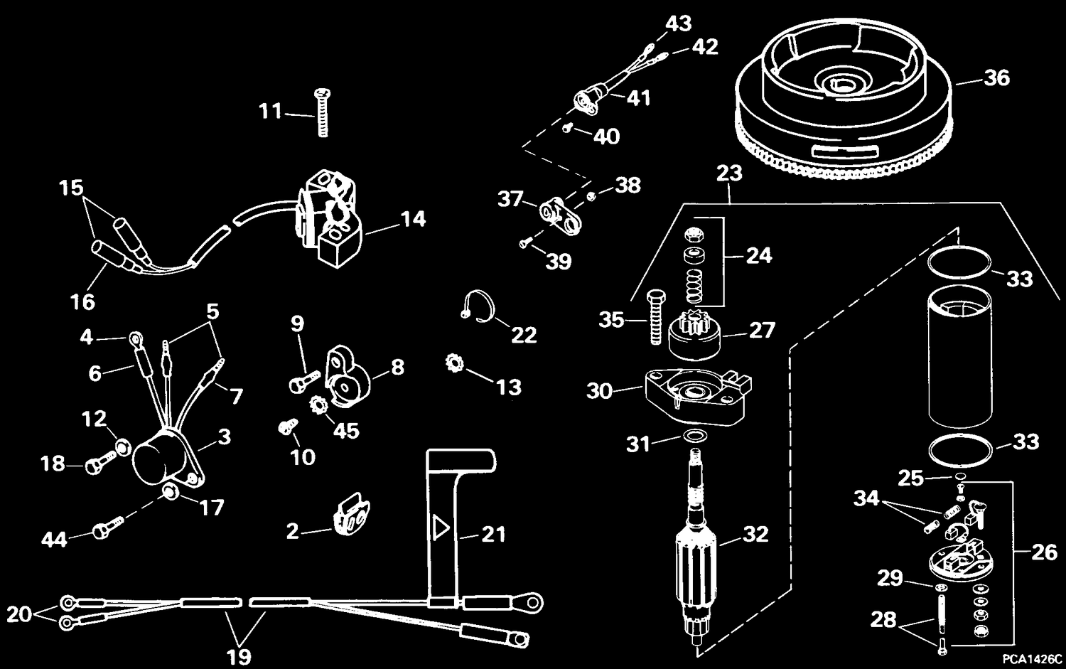 TILLER ELECTRIC START KIT -- 8, 9.9 (211CC 4-STROKE)