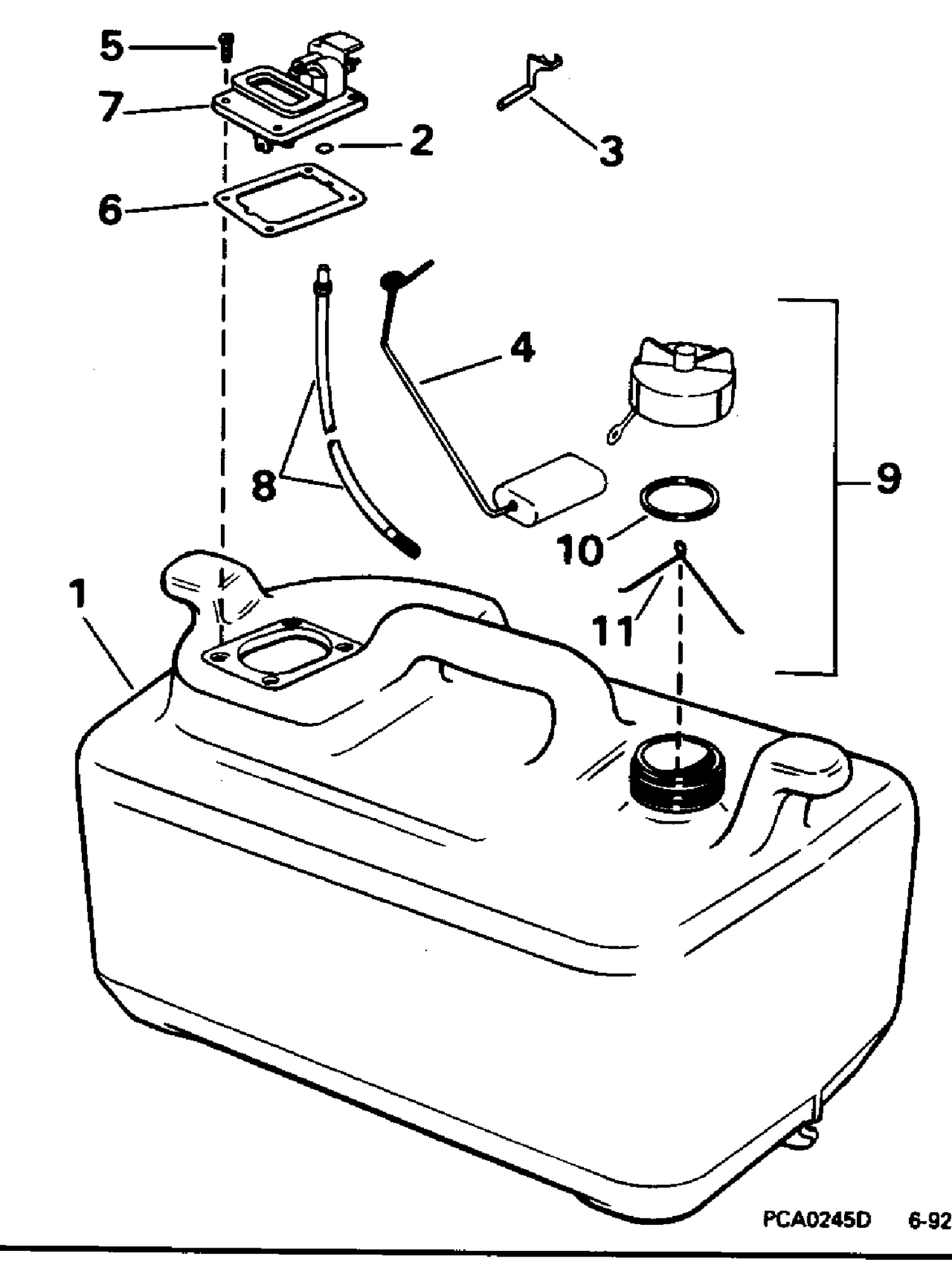 FUEL TANK - 6 GALLON P/N 175303
