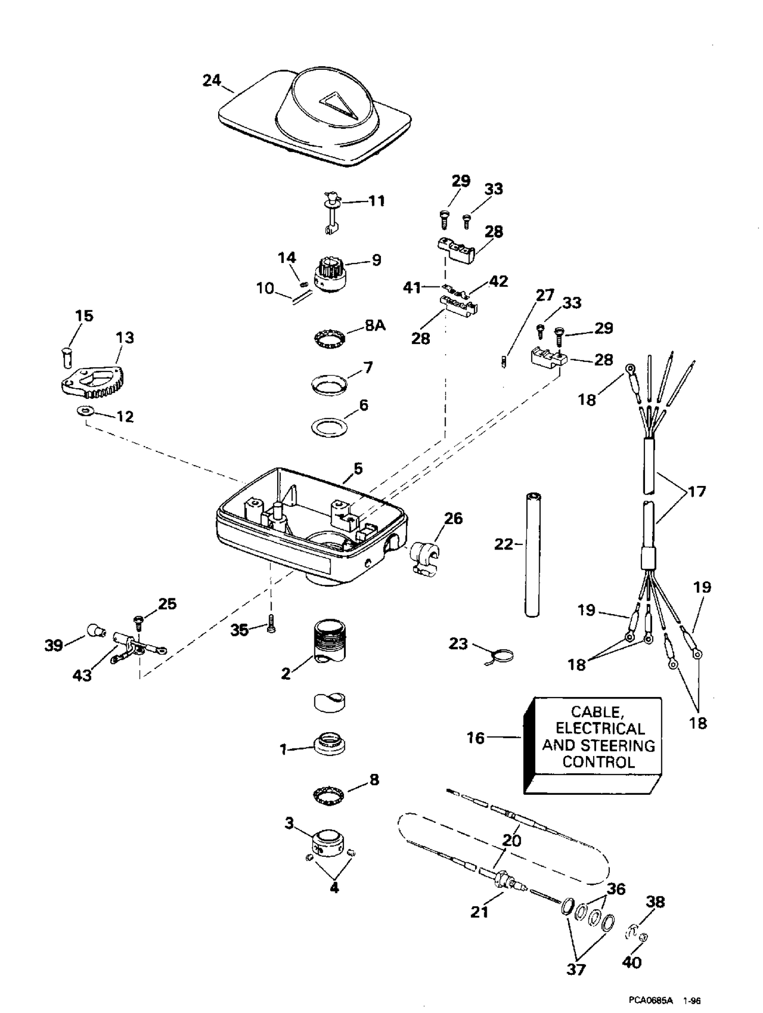 STEERING HOUSING GROUP/FOOT CONTROL