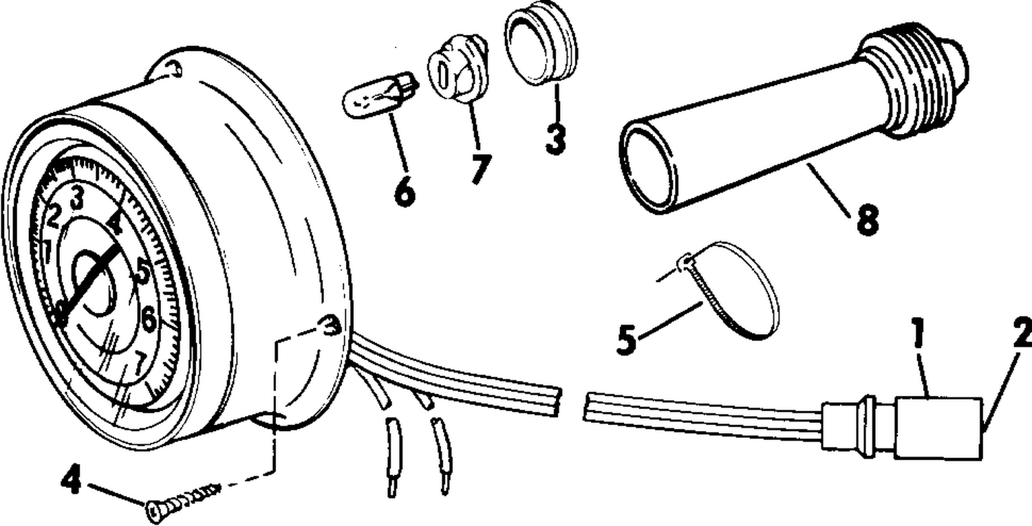 TACHOMETER KIT - SURFACE MOUNT - PLUG IN