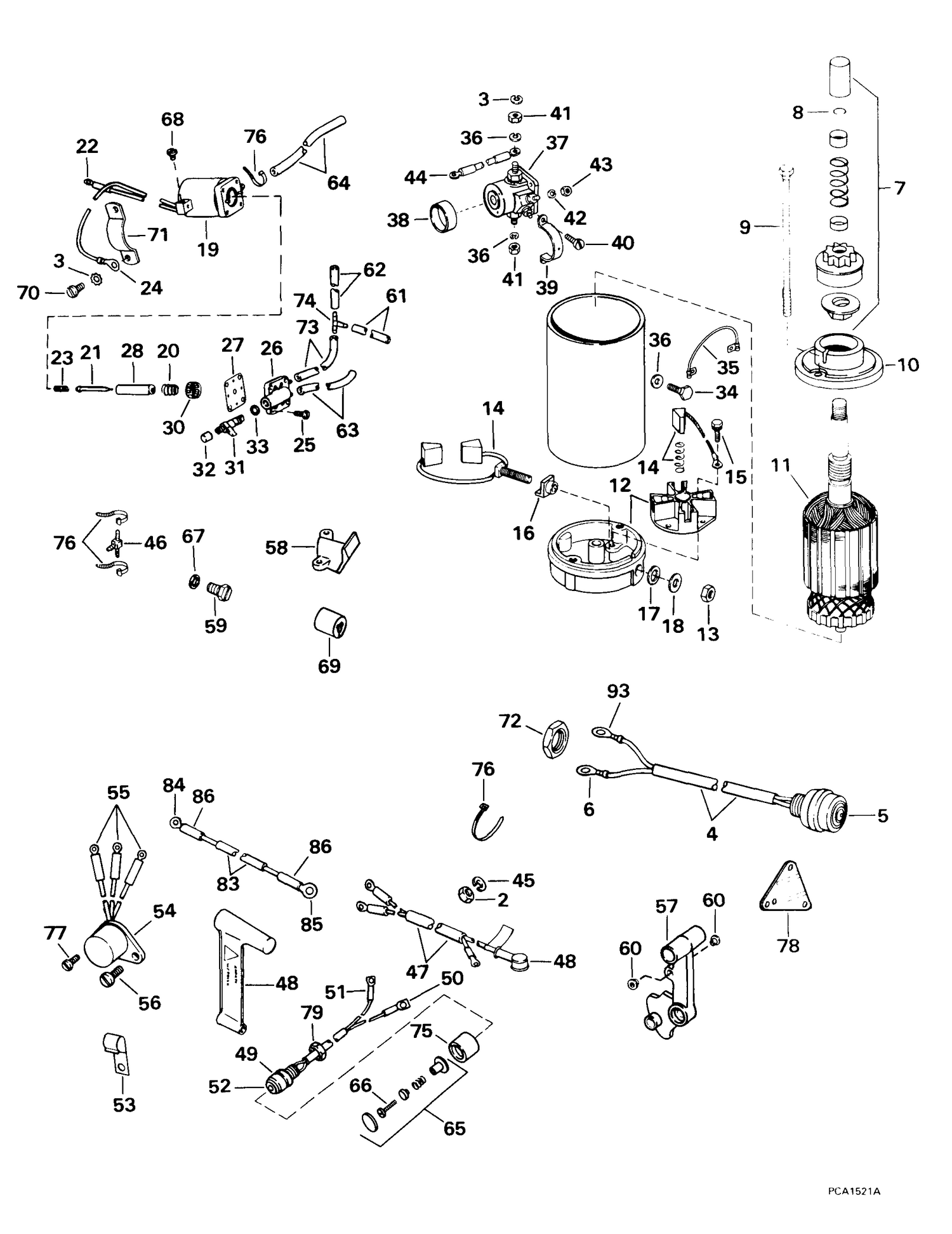 TILLER ELECTRIC START KIT -- 65 MODELS