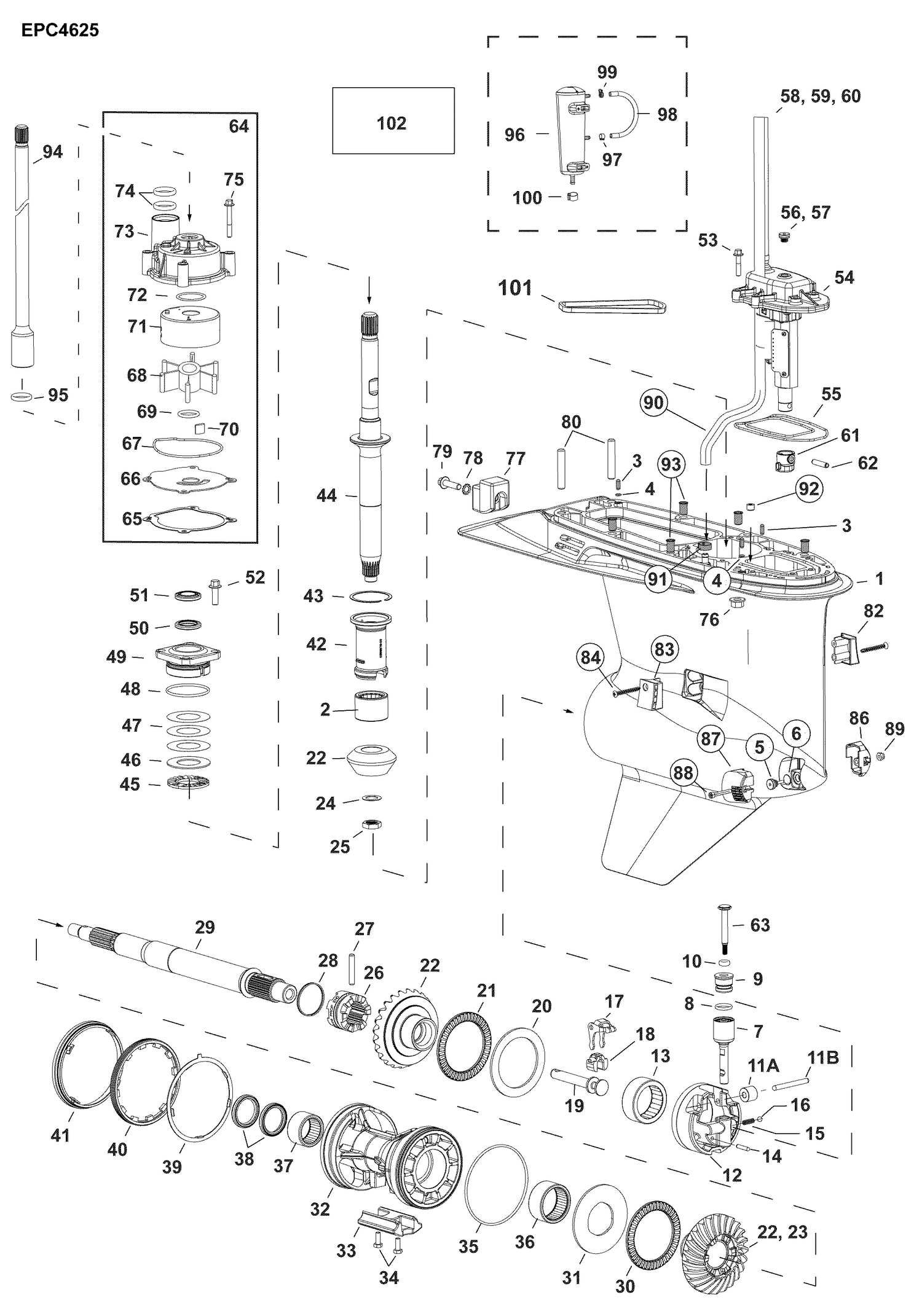 07-1_GEARCASE, SLX-Type
