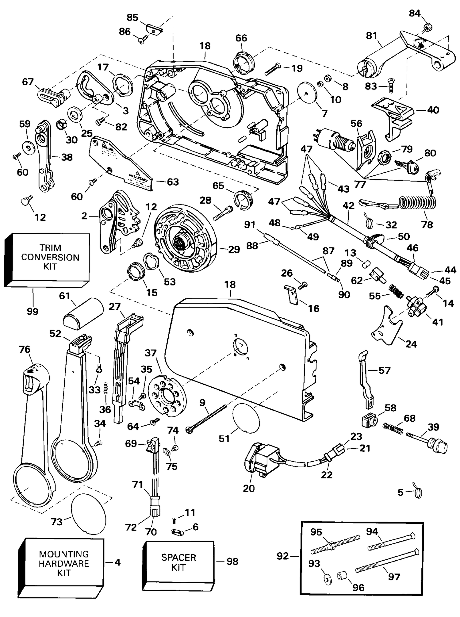 REMOTE CONTROL - SIDE MOUNT - KEY SWITCH (SYSTEM CHECK)