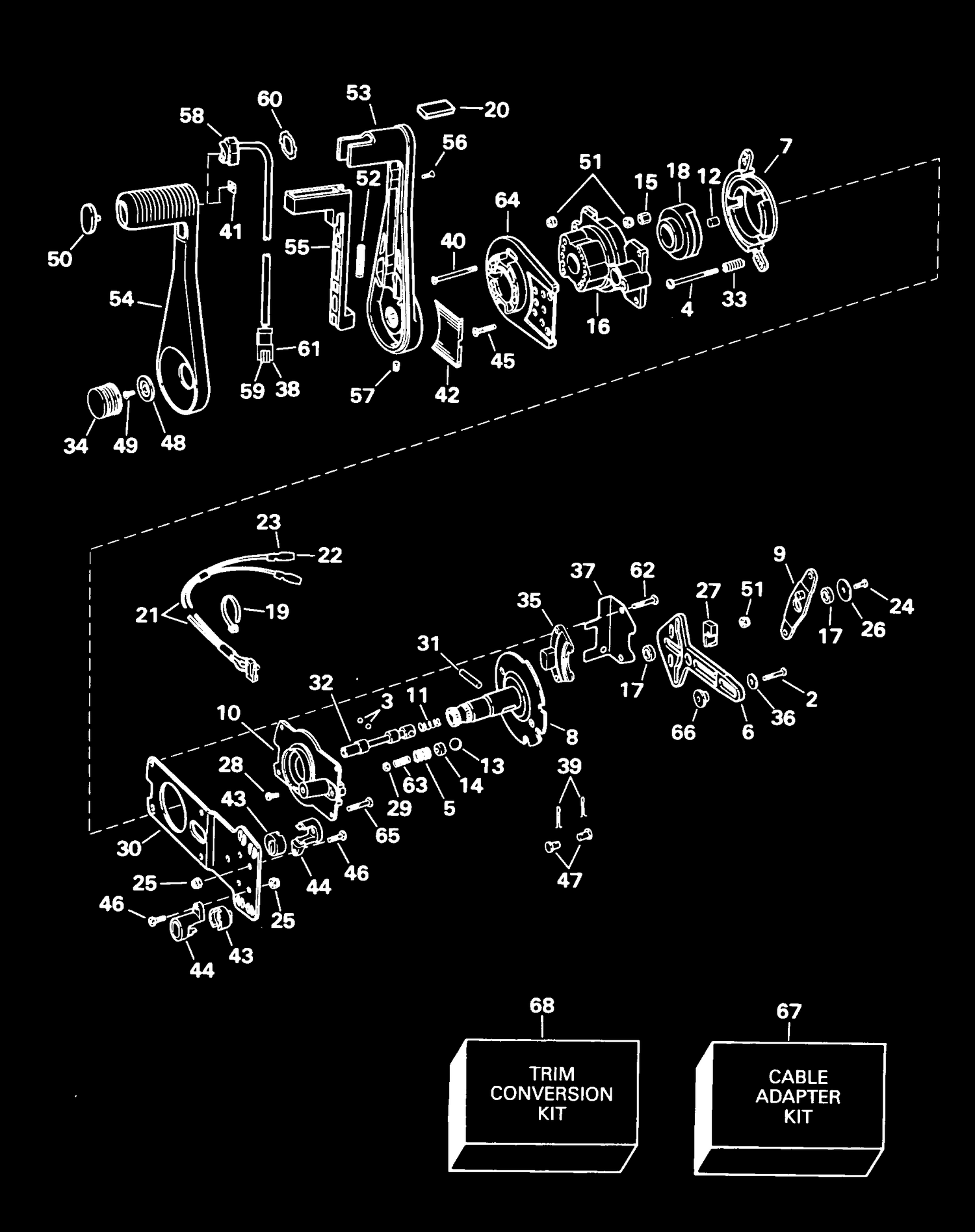 REMOTE CONTROL ASSEMBLY -- CONCEALED SIDE MOUNT