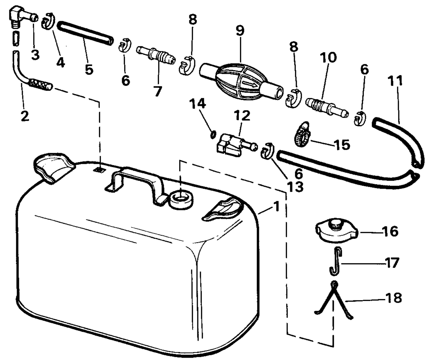 FUEL TANK WITHOUT GAUGE